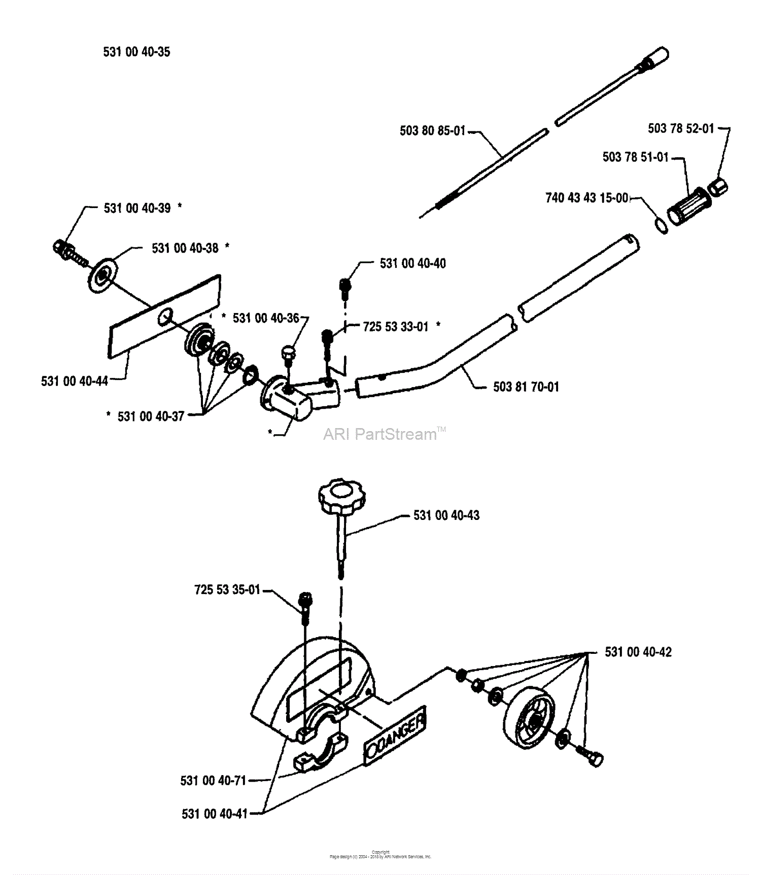 Husqvarna 232 RBD (Edger) (1995-03) Parts Diagram for General Assembly