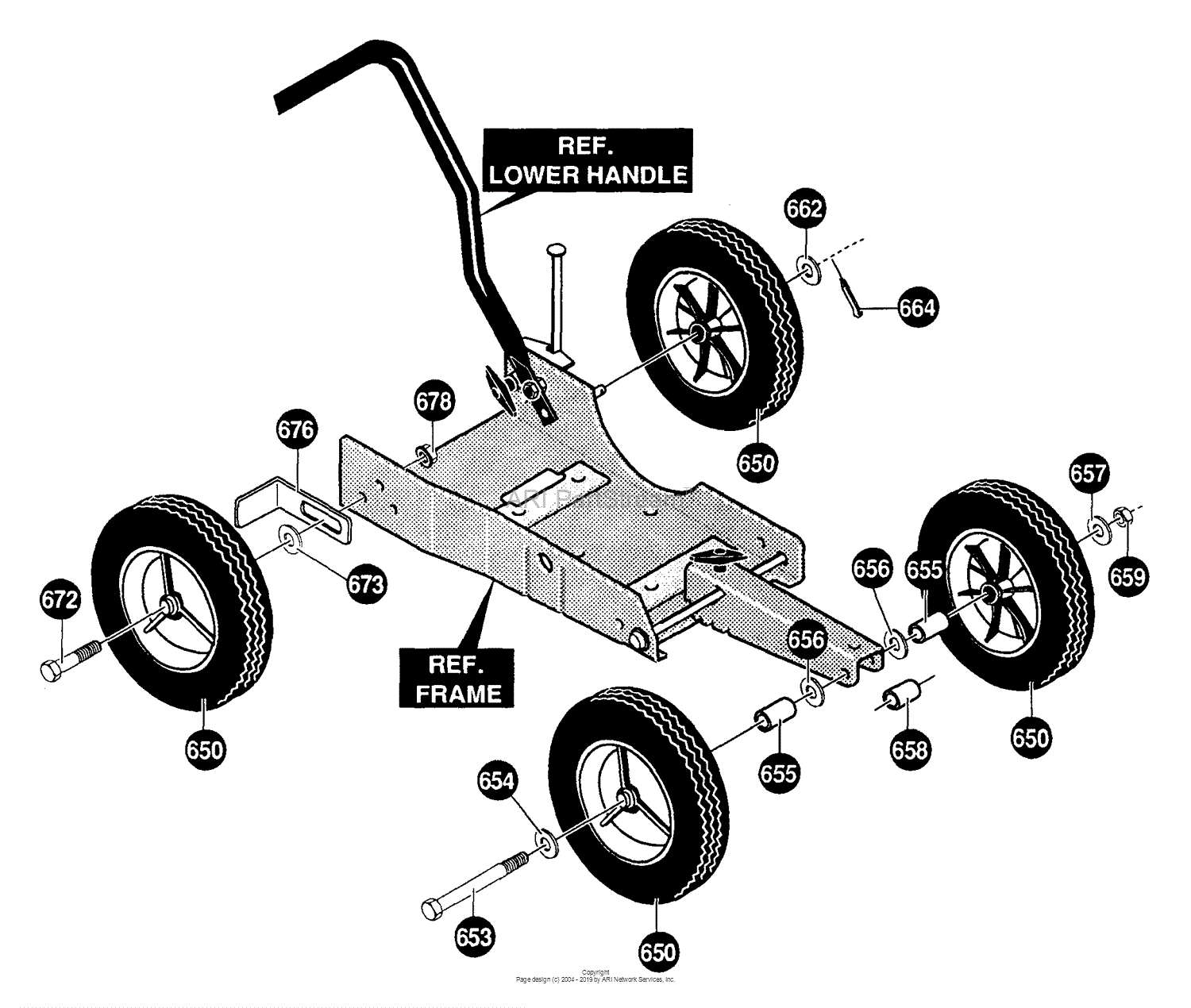 Husqvarna LE 309 (1996-01) Parts Diagram for Tires W/Scraper Assembly