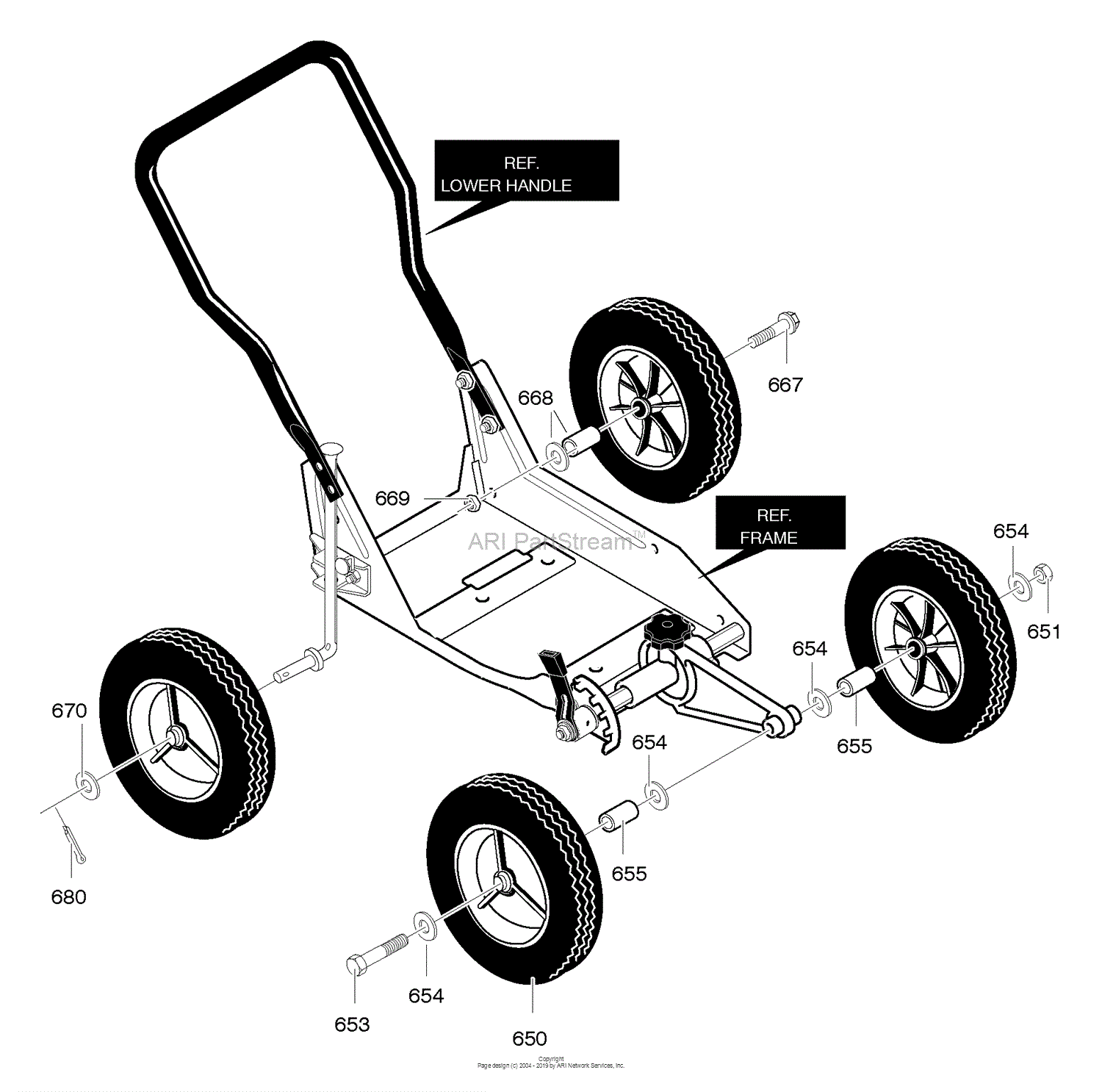 Husqvarna LE 389 (2006-04) Parts Diagram for Wheel Assembly