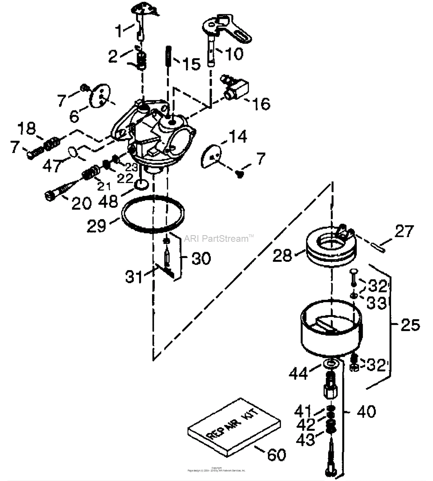 Husqvarna Tec (1997-04) Parts Diagram for Carburetor (632107A)