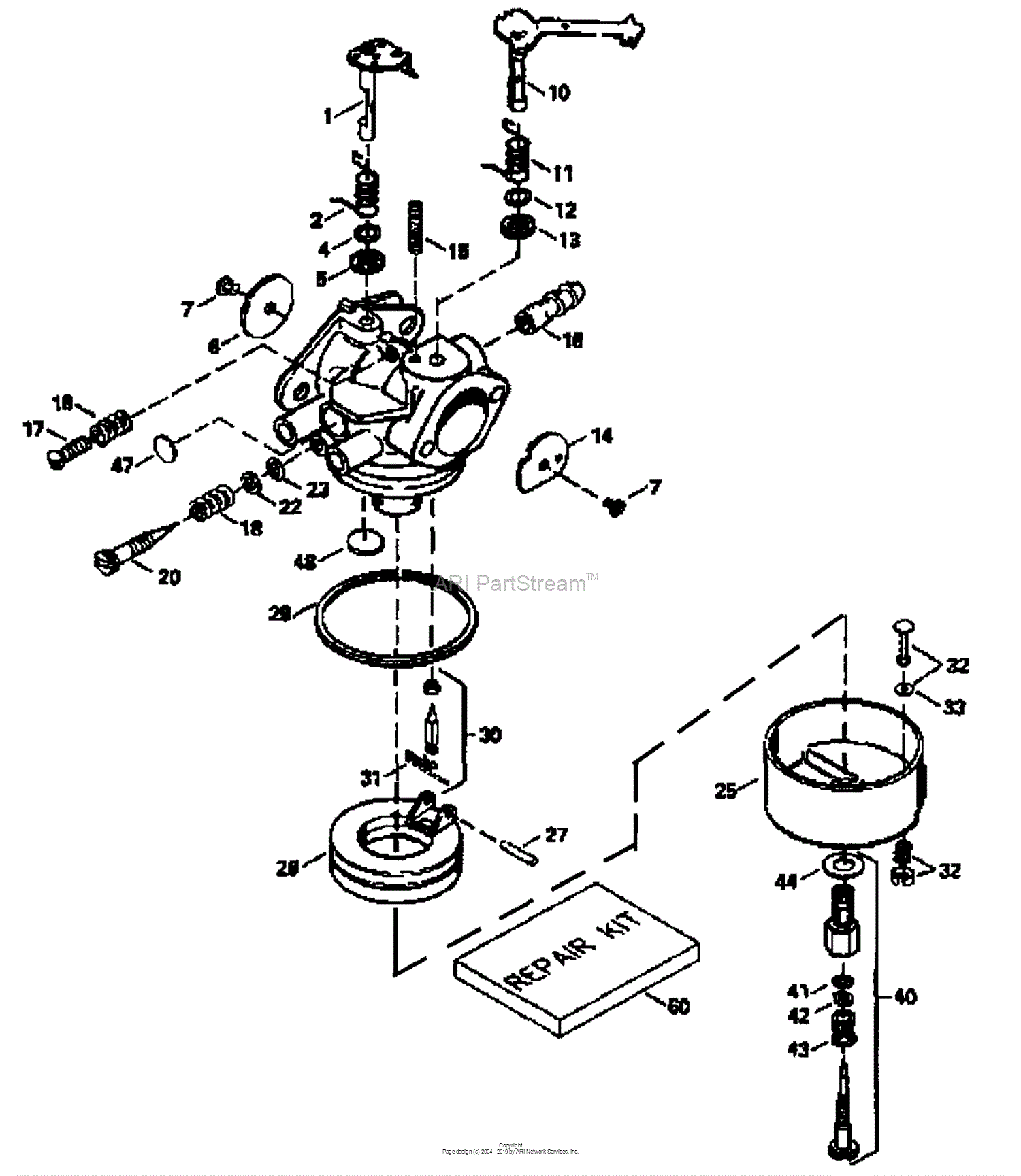 Husqvarna Tec (1997-04) Parts Diagram for Carburetor (632370A)