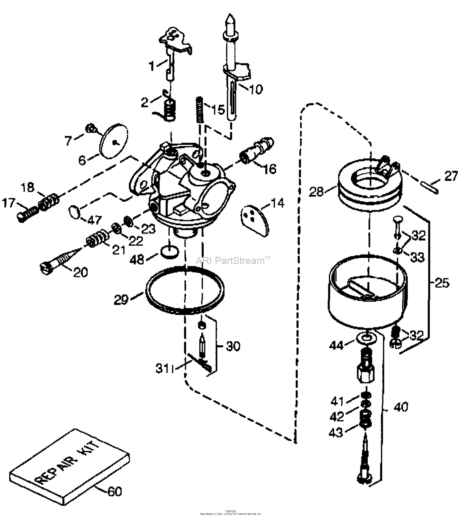 Husqvarna Tec (1997-04) Parts Diagram for Carburetor (632371A)