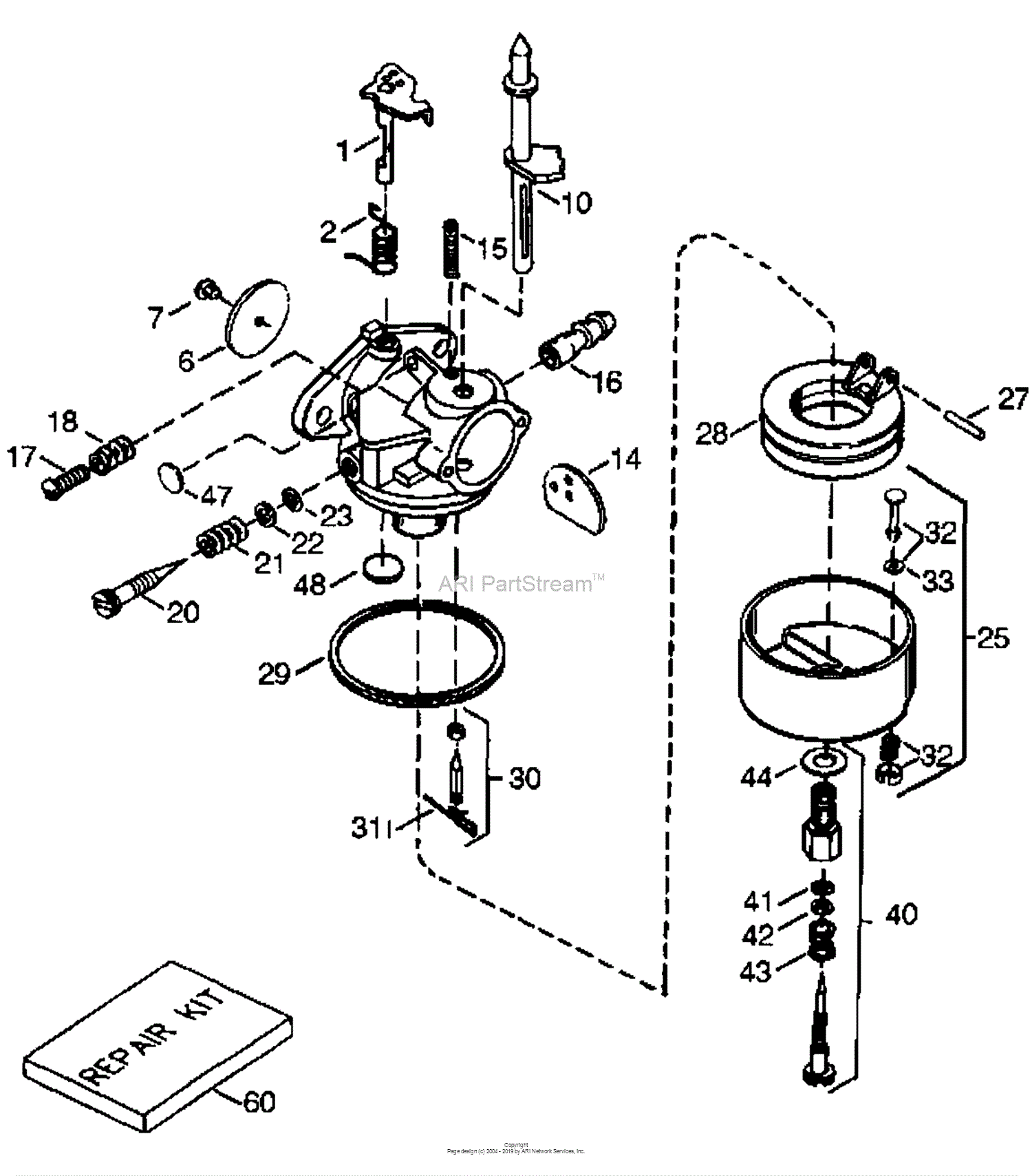 Husqvarna Tec (1997-04) Parts Diagram for Carburetor (632379A)