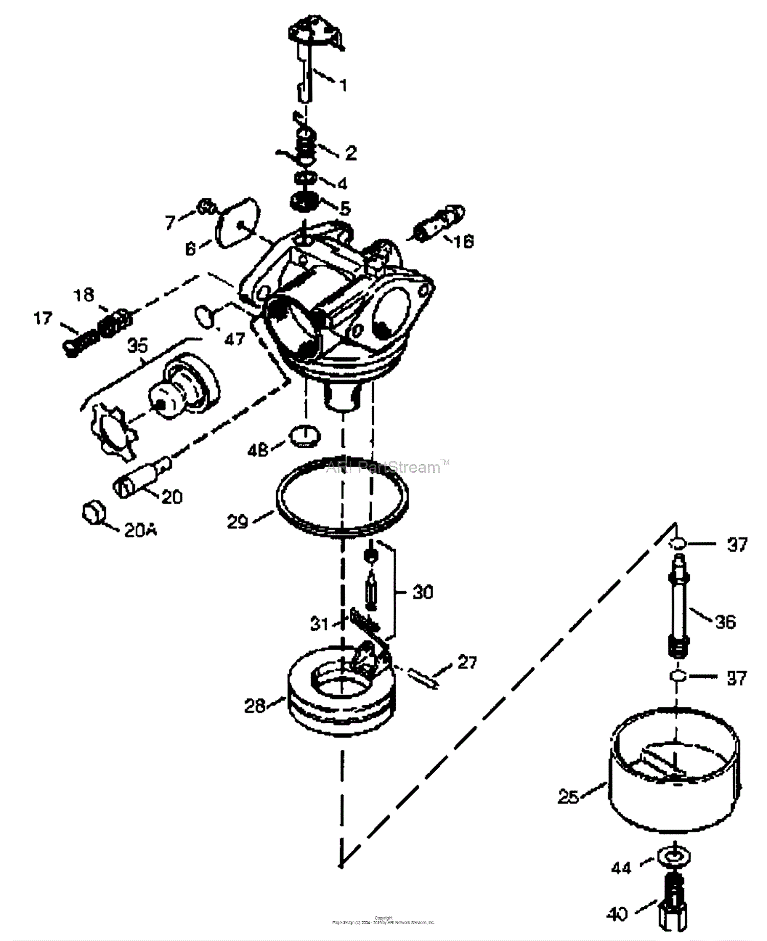 Husqvarna Tec (1997-04) Parts Diagram for Carburetor (640025)