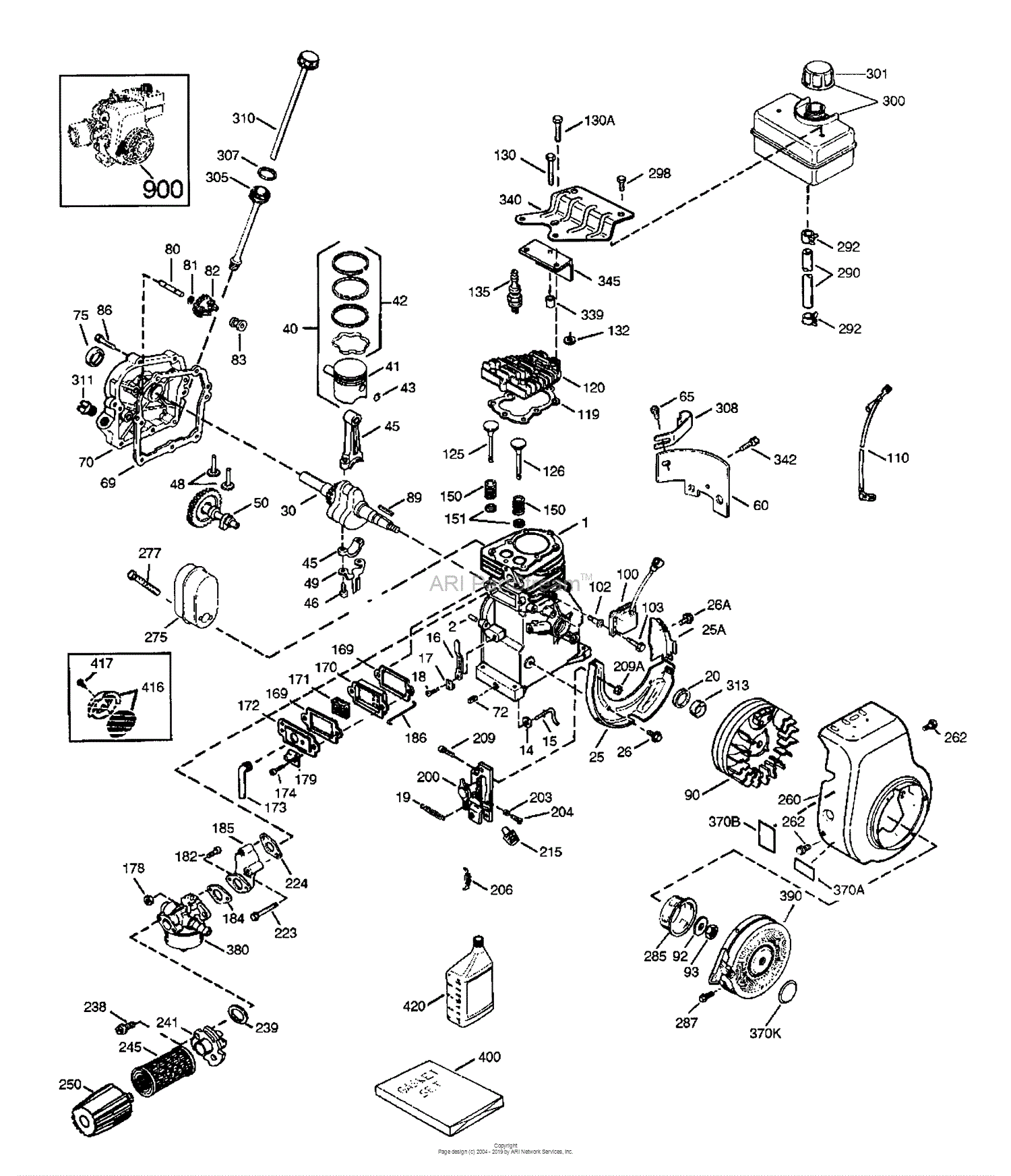 Husqvarna Tec (1997-04) Parts Diagram for Tecumseh 4-Cycle H35-45719Y ...