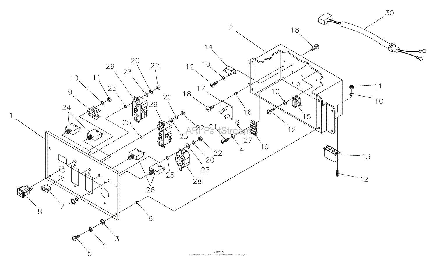 Husqvarna 1365 GN (2006-04) Parts Diagram for Control Panel