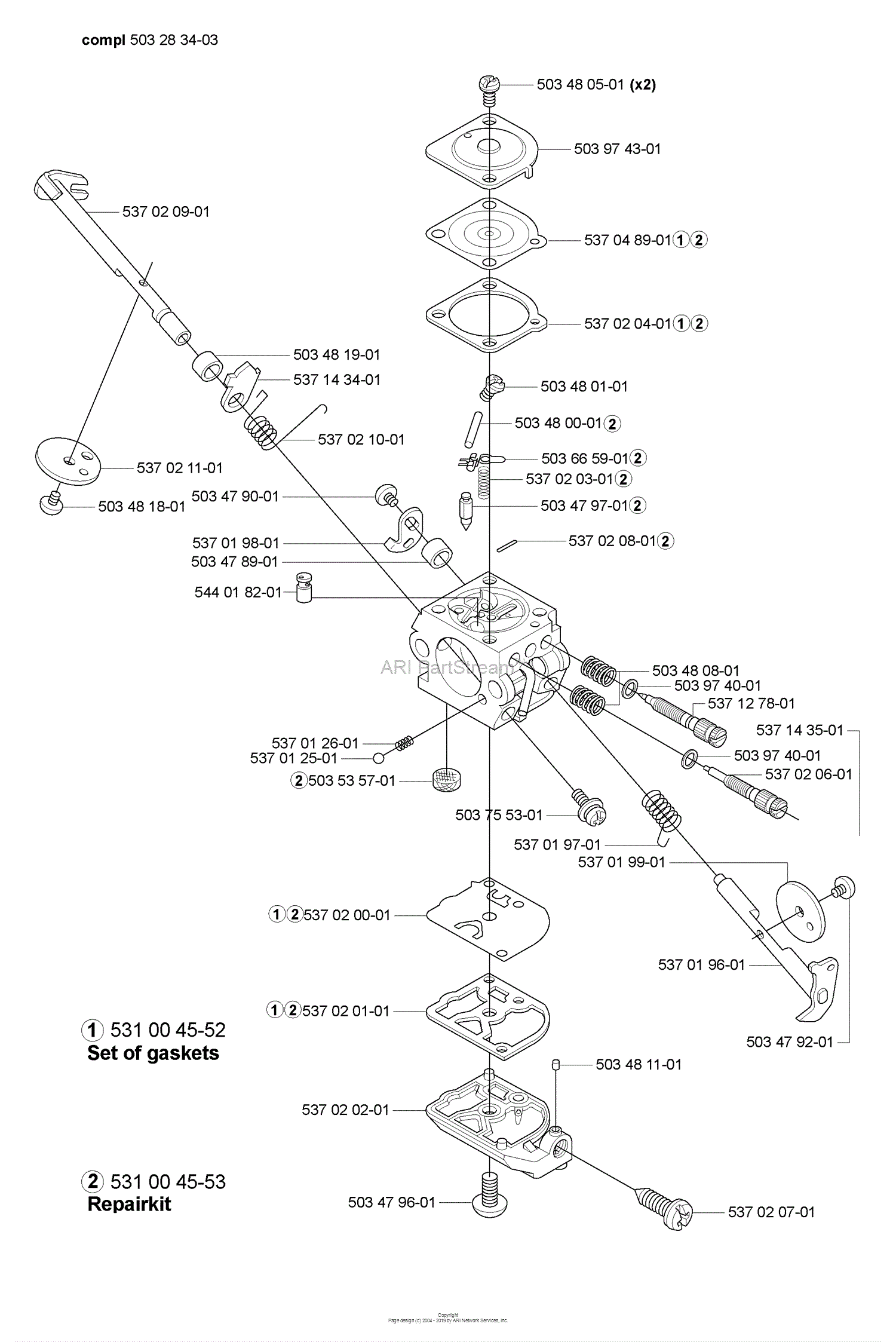 Husqvarna 325 HE 4X (2007-01) Parts Diagram for Carburetor Parts