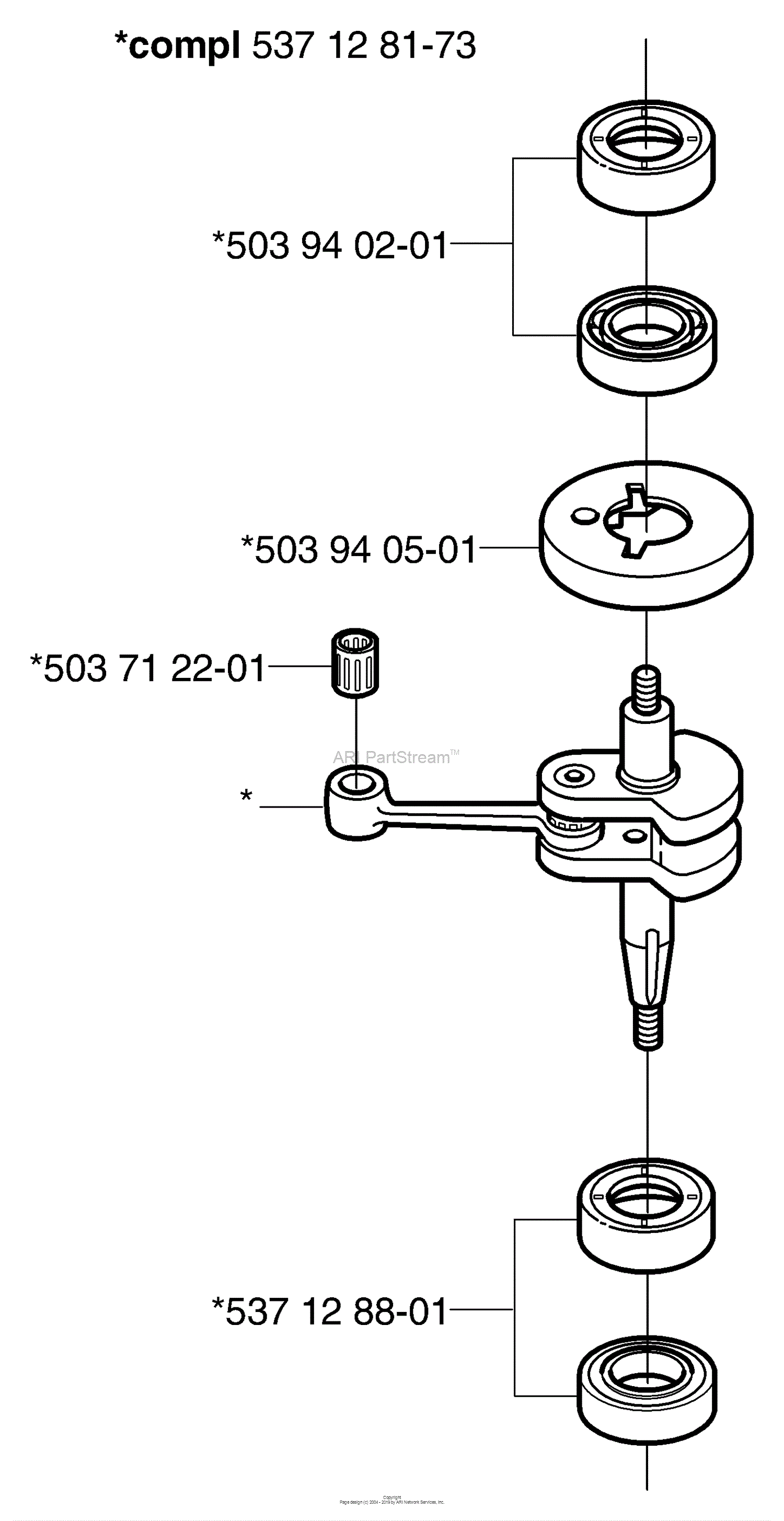 Husqvarna 325 HS 75 X-Series (2003-01) Parts Diagram for Crankshaft