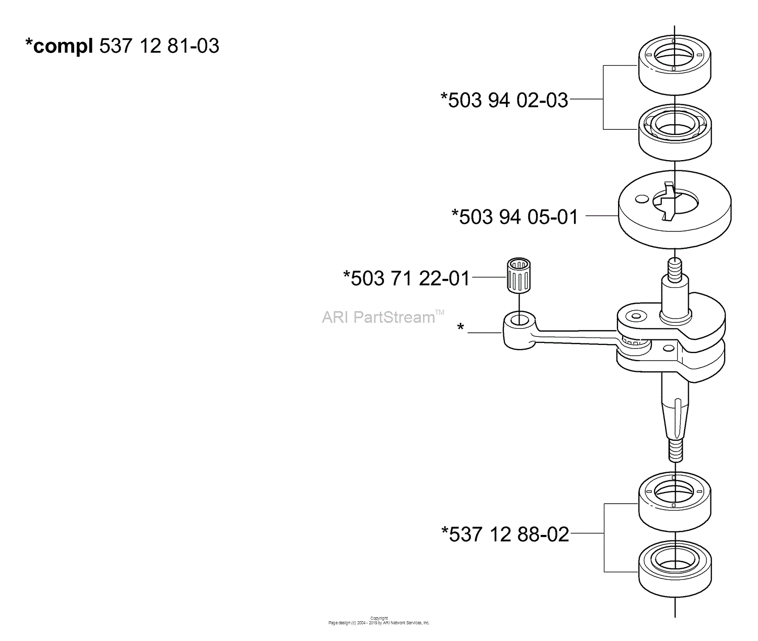 Husqvarna 326 HD 60x (2006-07) Parts Diagram for Crankshaft