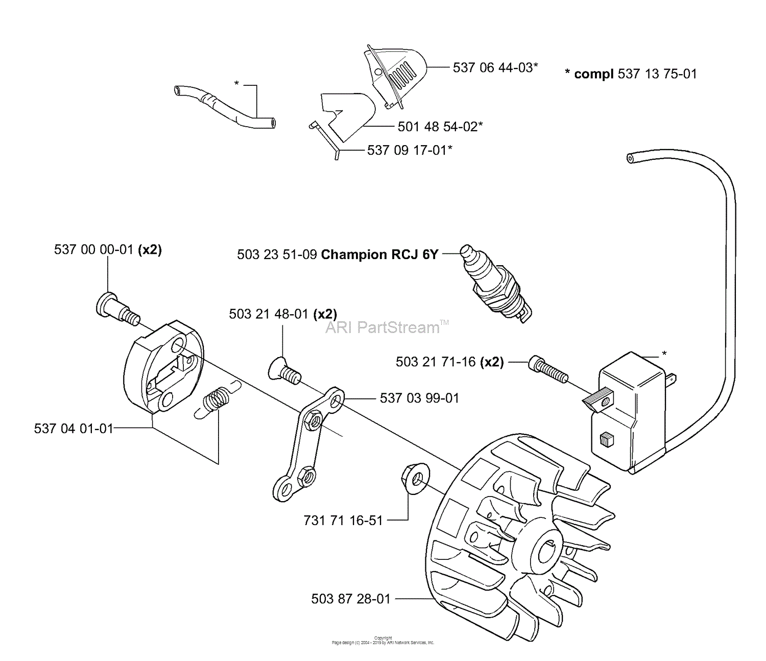 Husqvarna 326 HE 4 (E-tech 2) (2001-09) Parts Diagram for Ignition ...