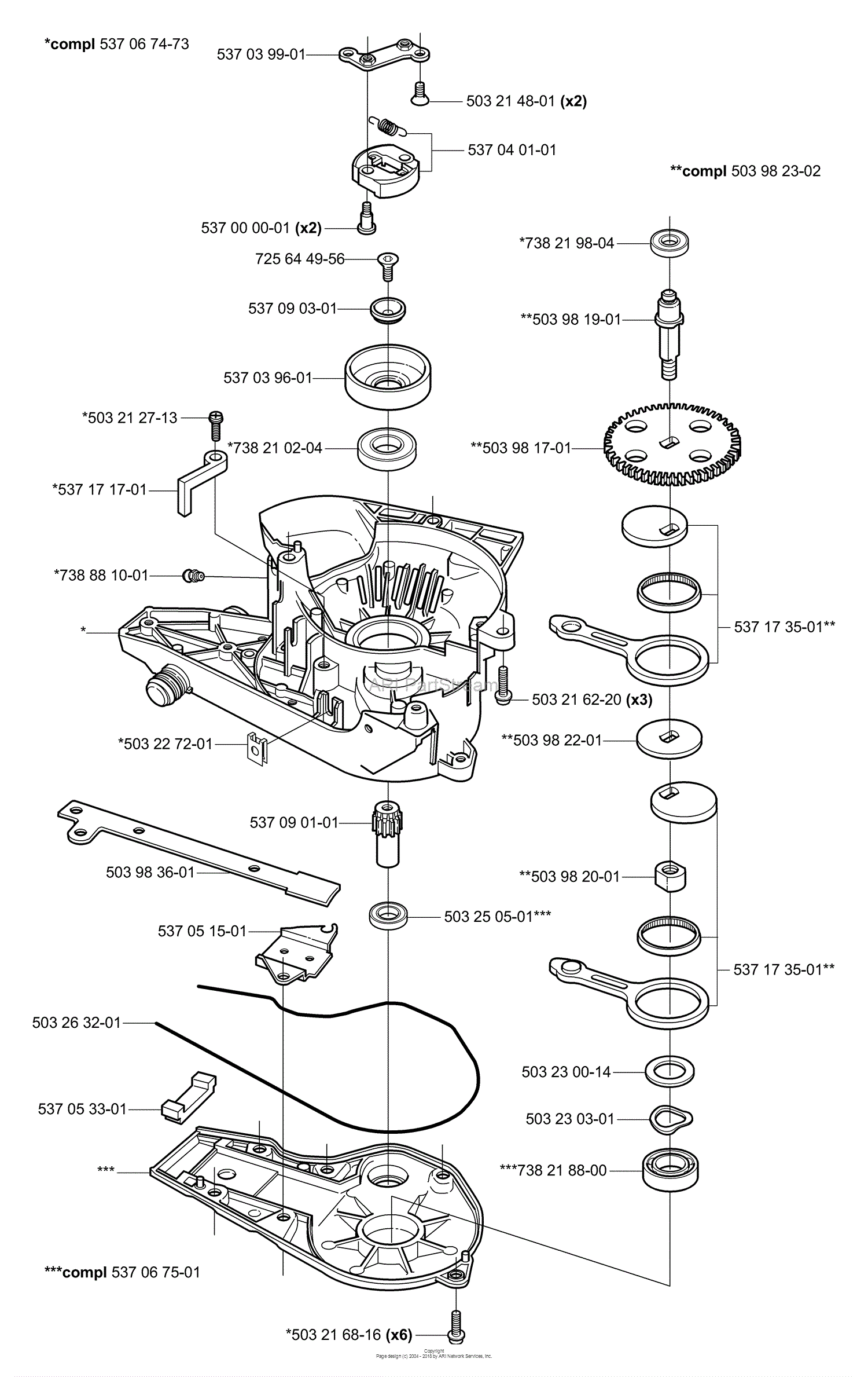 Husqvarna 326 HS 99 X-Series (2003-01) Parts Diagram for Gear Case