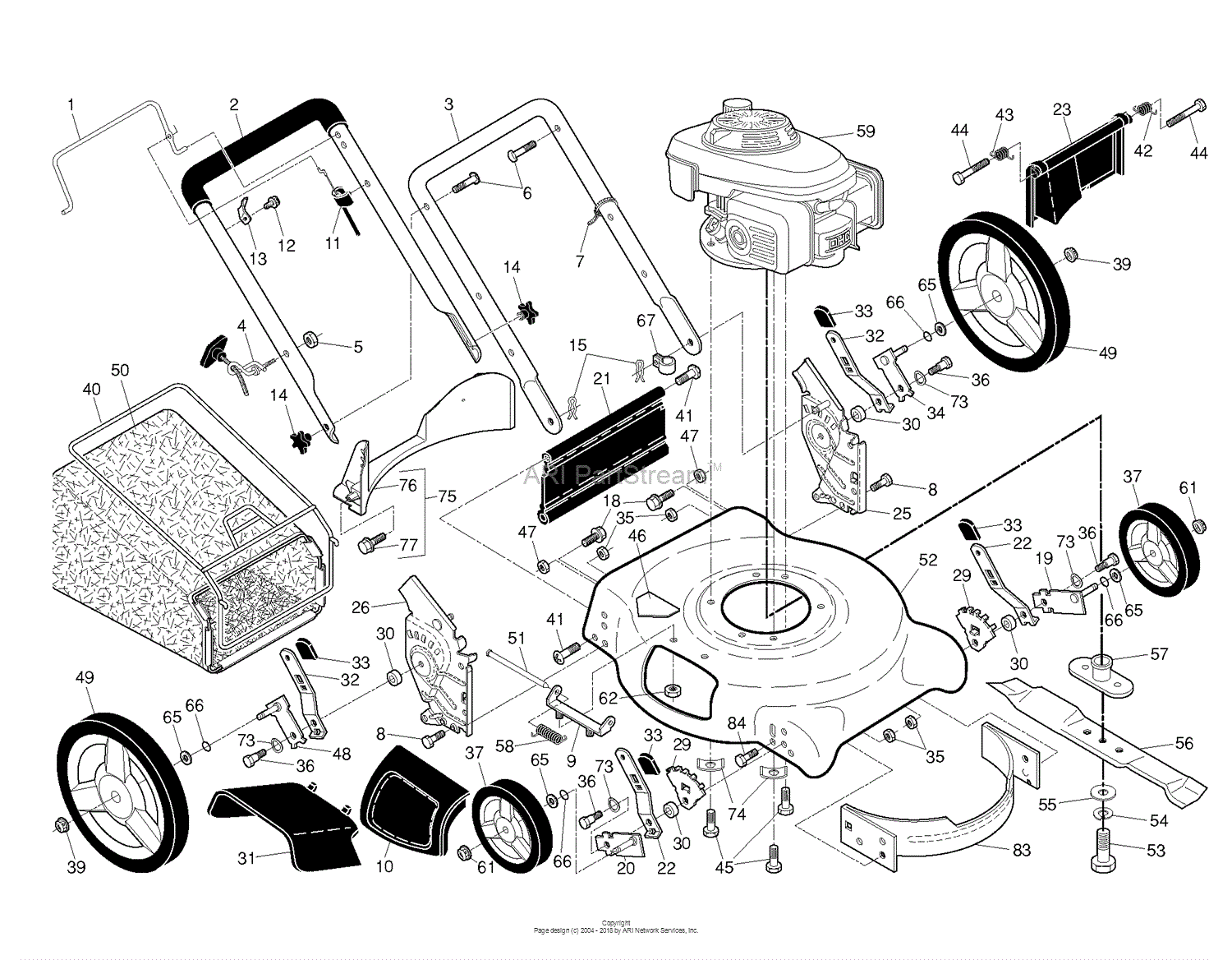 Husqvarna 6021P Walk Behind Lawn Mower Parts