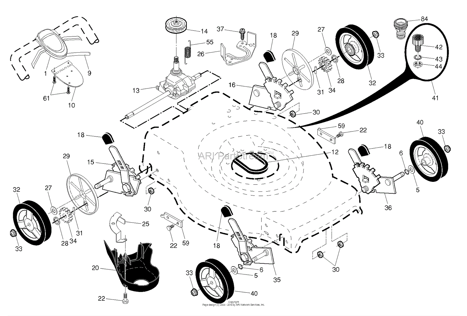 Husqvarna HD700L - 96143008500 (2011-10) Parts Diagram for DRIVE