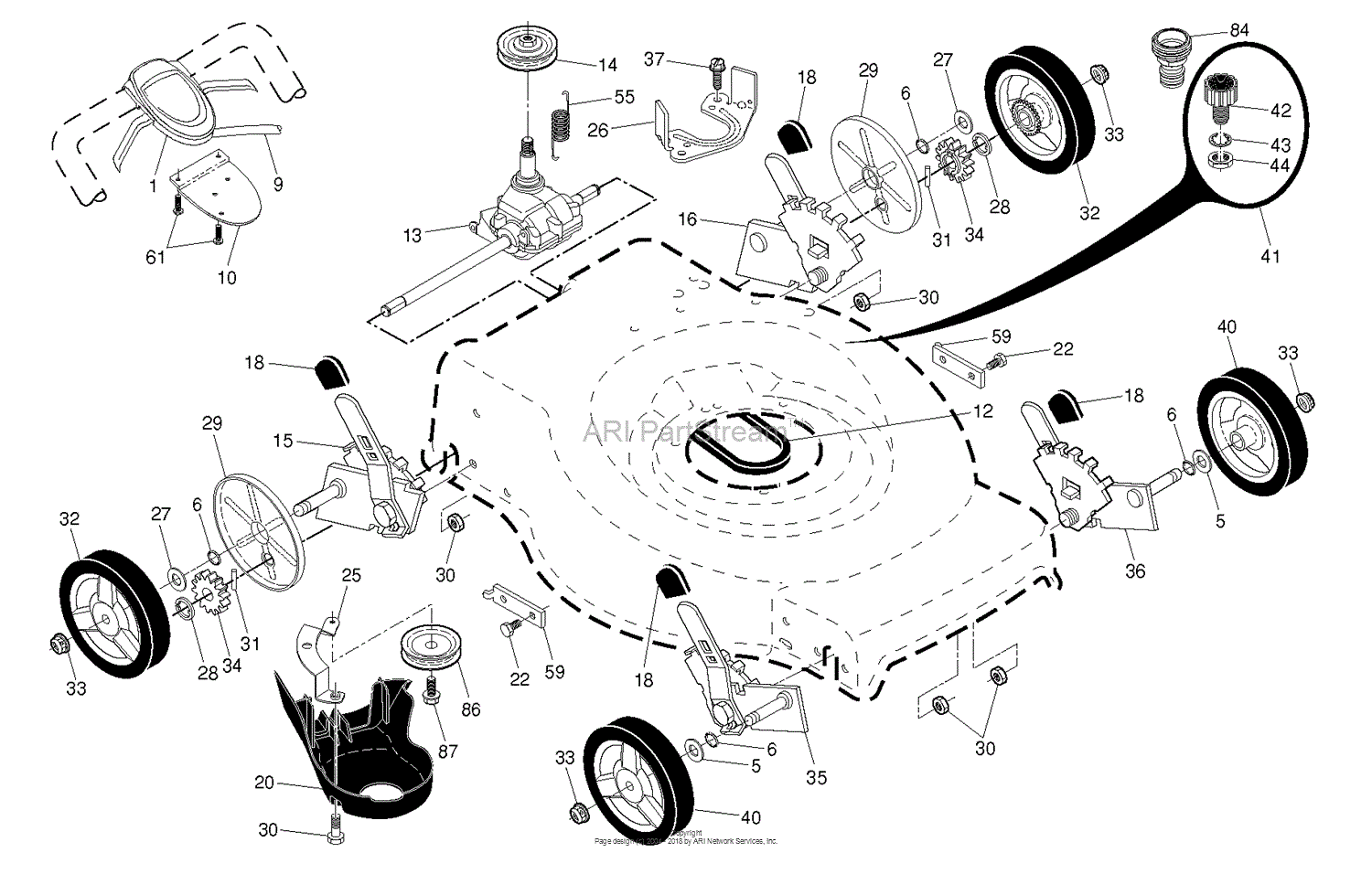 Husqvarna HU700L - 96143009701 (2013-09) Parts Diagram for DRIVE