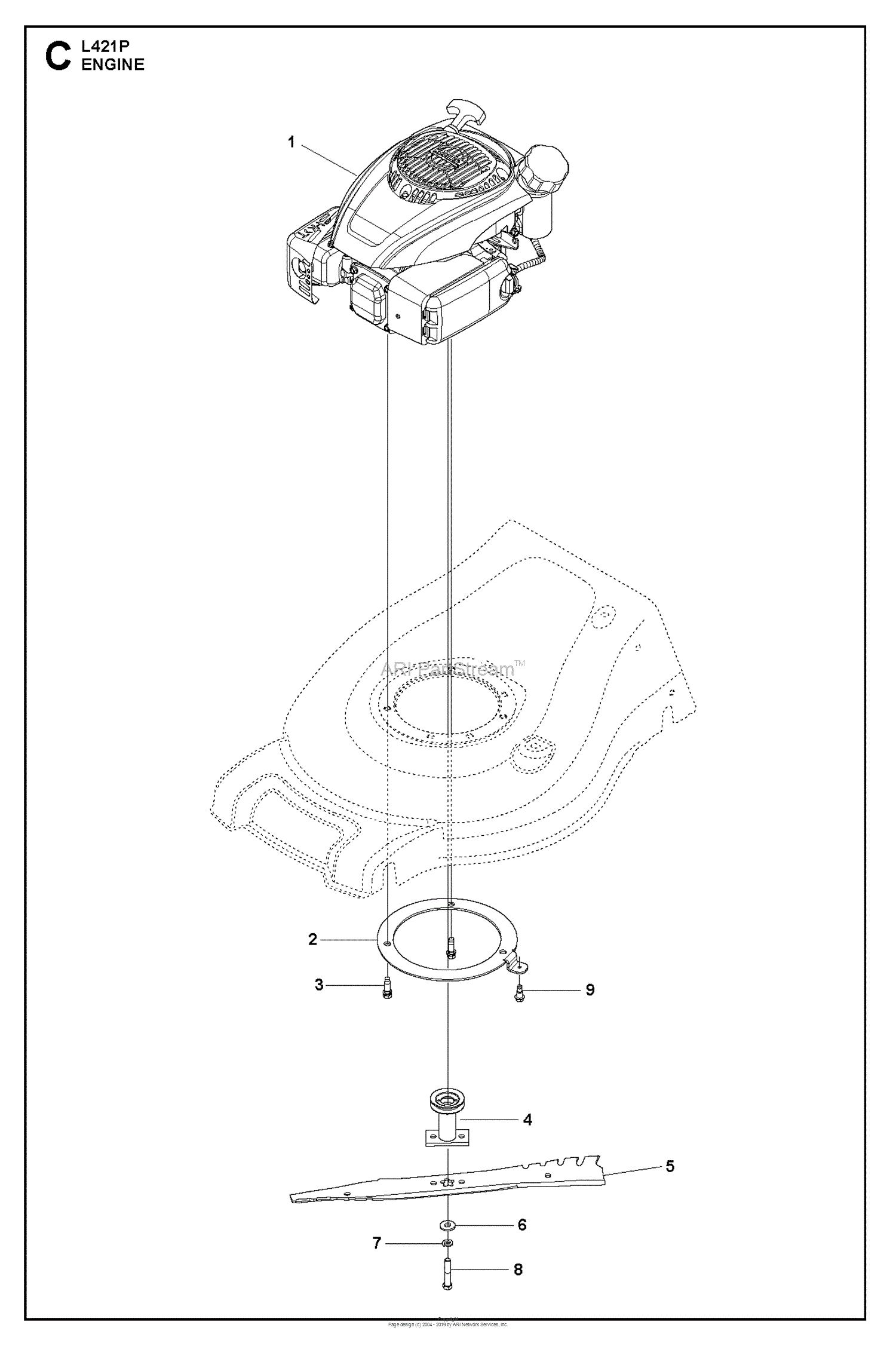 Husqvarna L421P 96133003300 2017 10 Parts Diagram for ENGINE