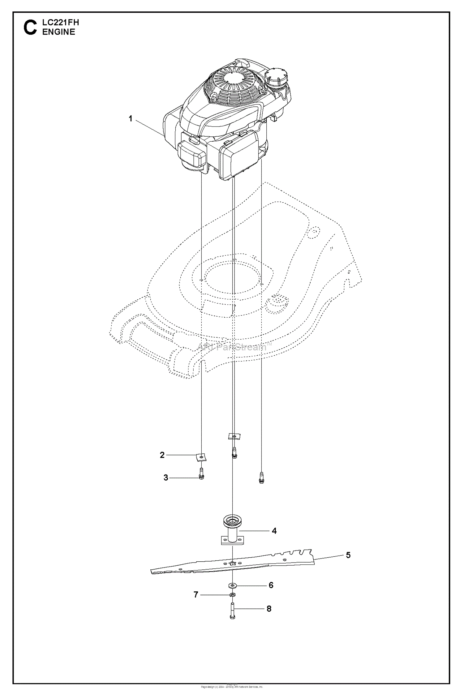 Husqvarna LC221FH 96145003600 2017 10 Parts Diagram for ENGINE