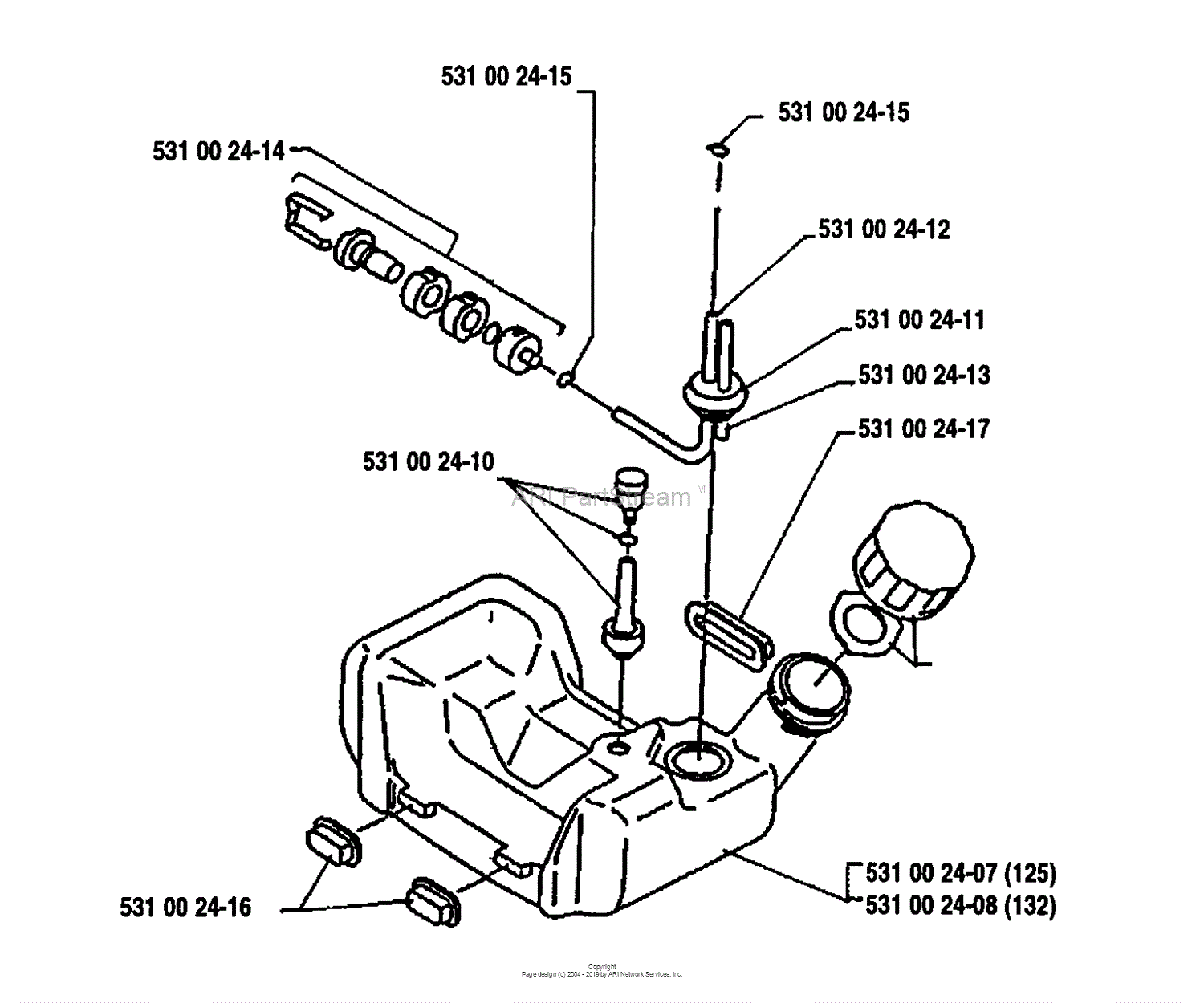 Husqvarna 132 R (199111) Parts Diagram for Fuel Tank