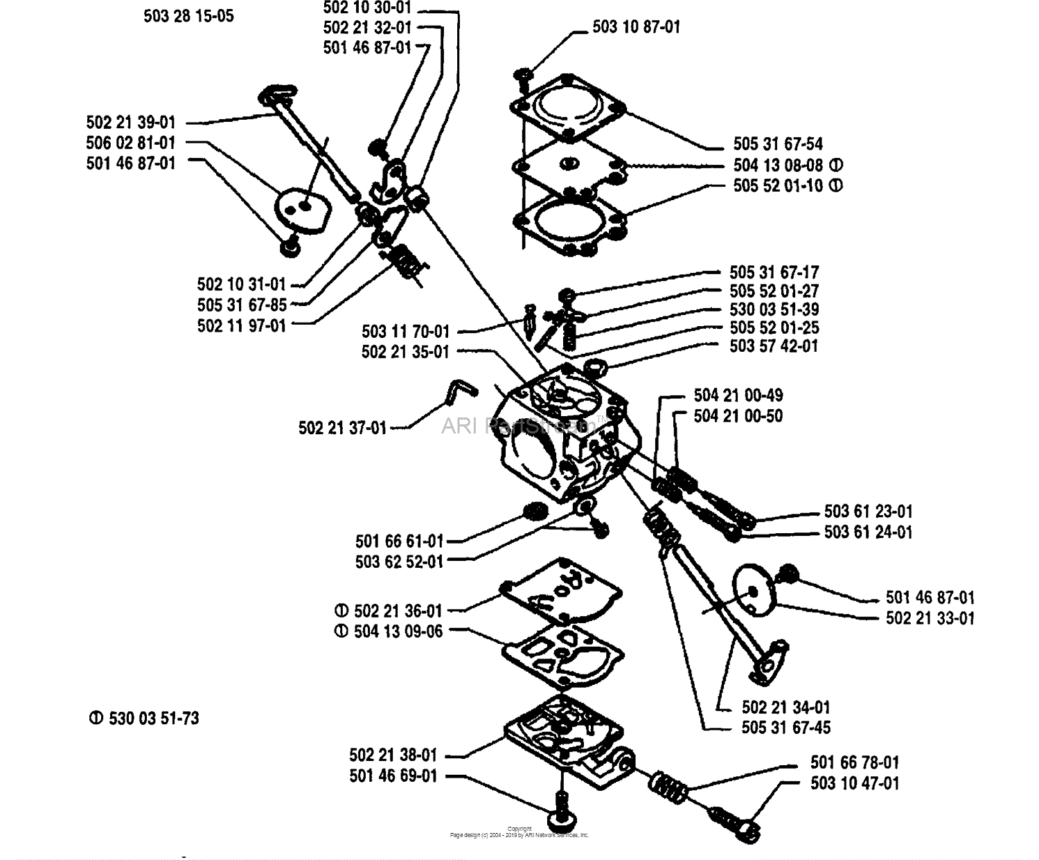 parts to l L 06) Carburetor Diagram Parts 225 Parts (1994 for Husqvarna