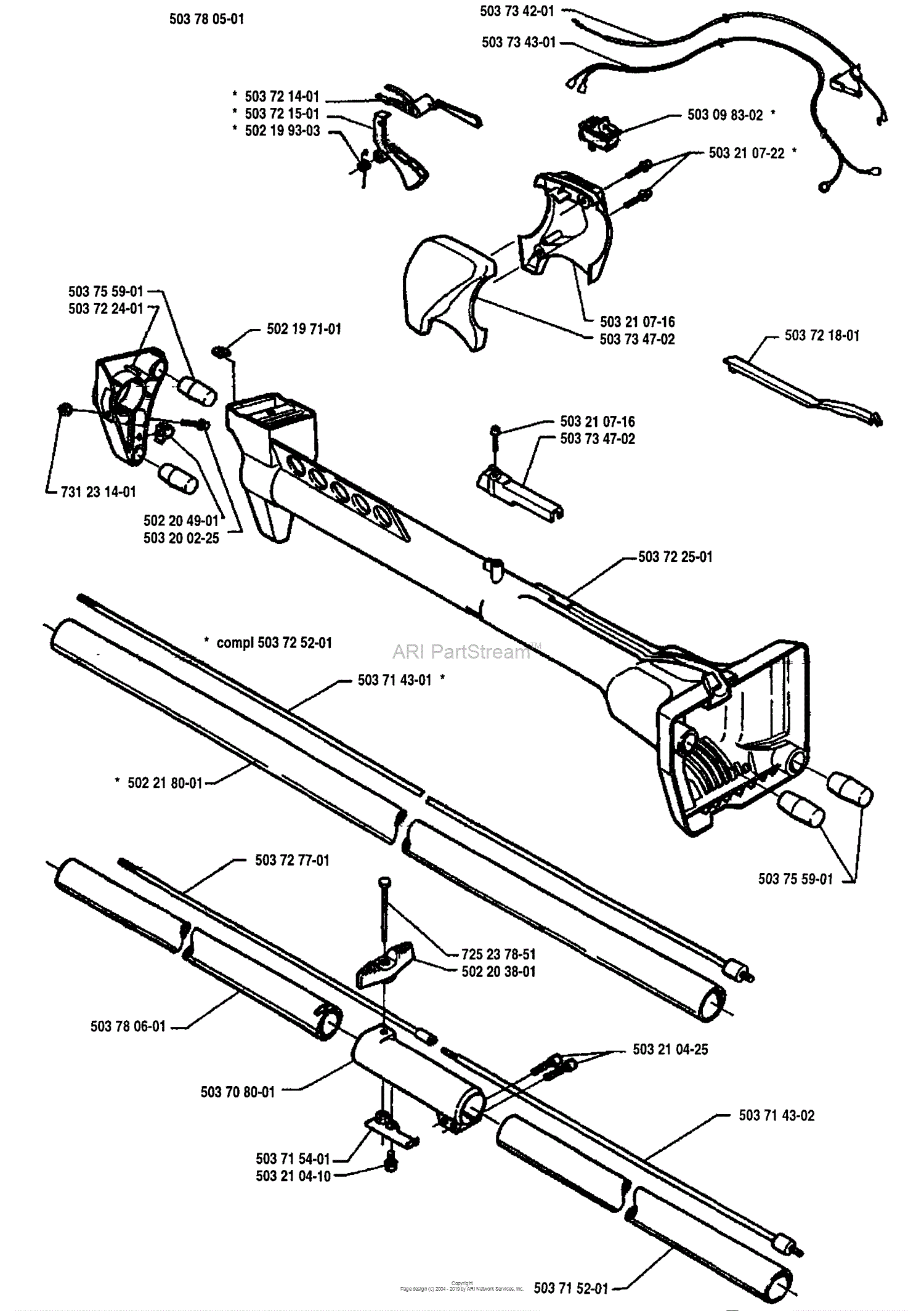 Husqvarna 225 LD (1994-06) Parts Diagram for Tube Assembly