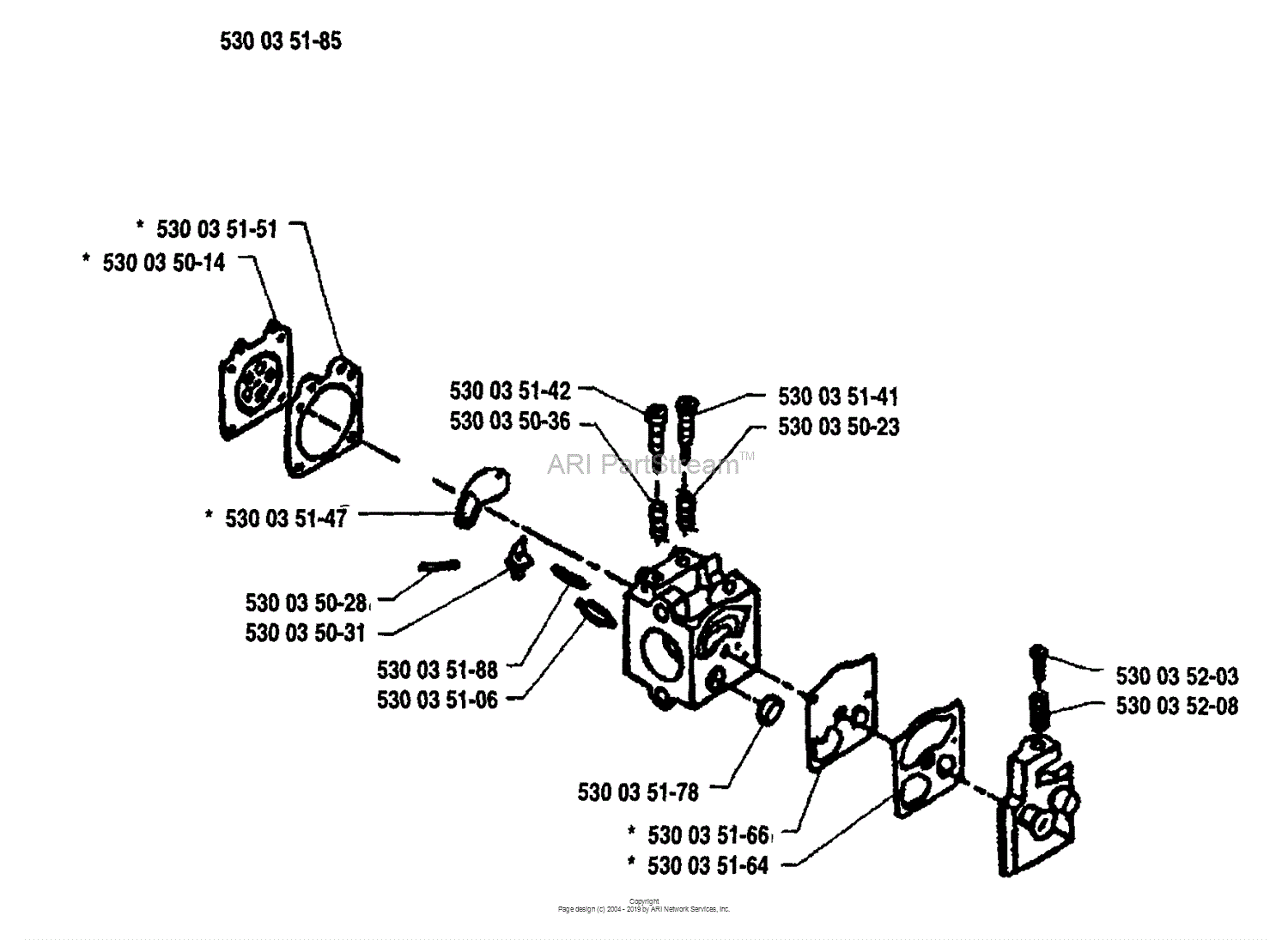 Husqvarna 23 LCN (1991-04) Parts Diagram for Carburetor 23 LC/26 LC