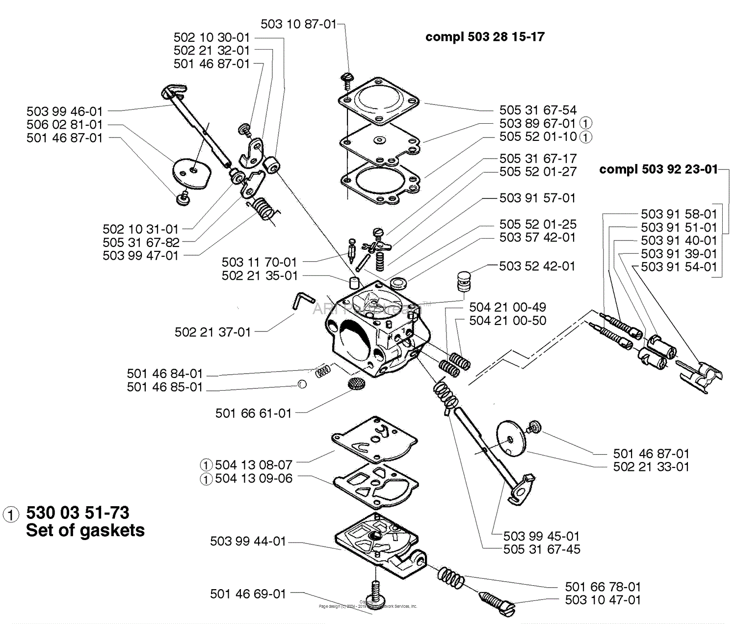 Husqvarna 240 L (1998-11) Parts Diagram for Carburetor Parts