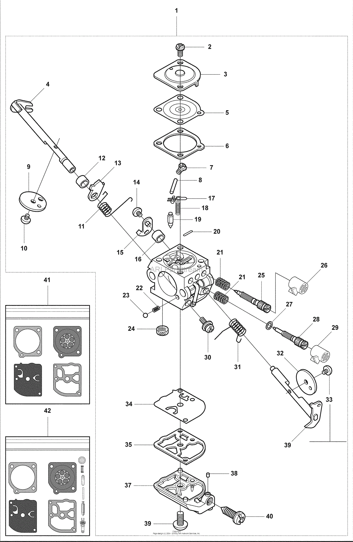 Husqvarna 327 P5 X (2008-03) Parts Diagram for Carb Parts