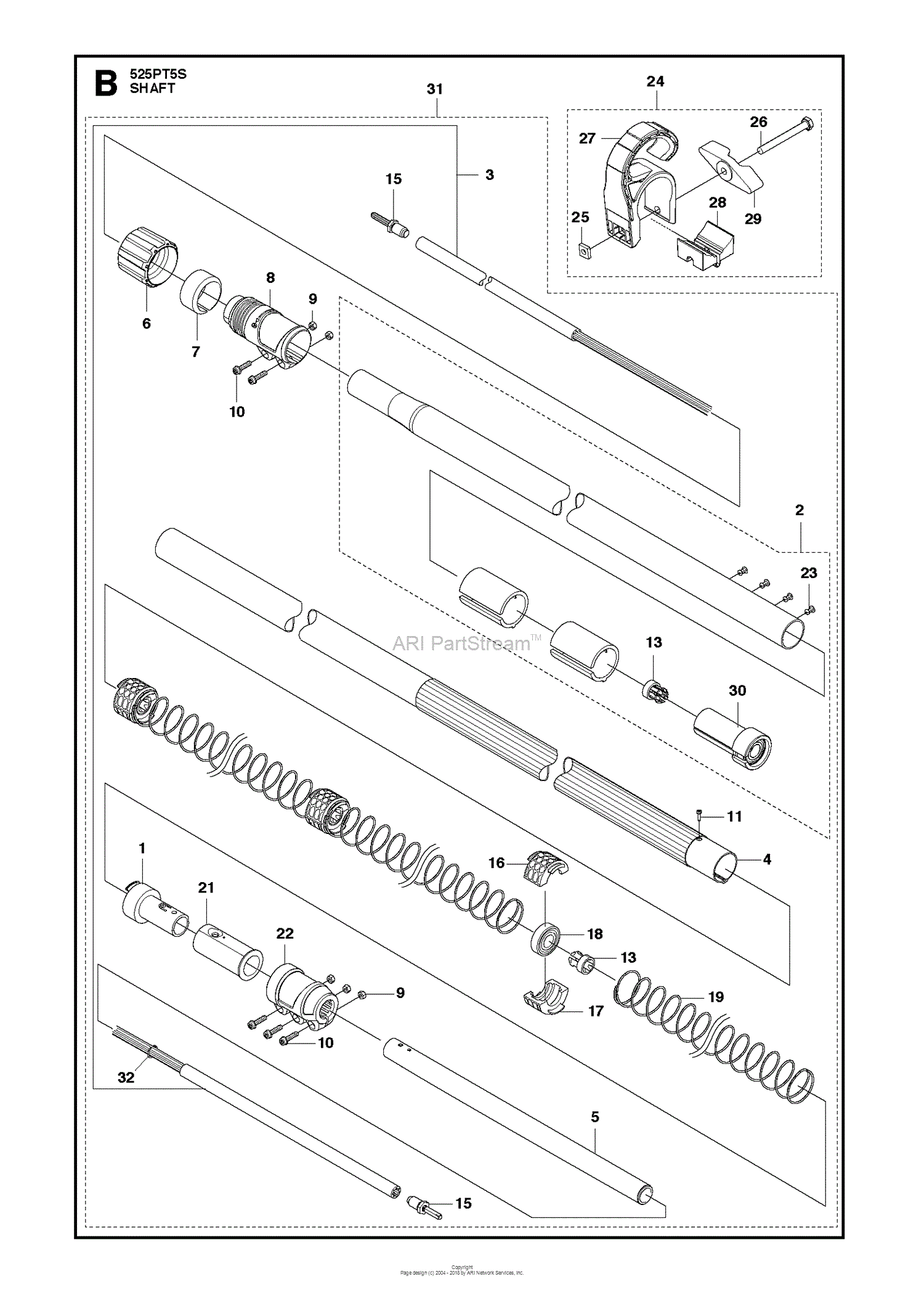 Husqvarna 525 PT5S Parts Diagram for SHAFT