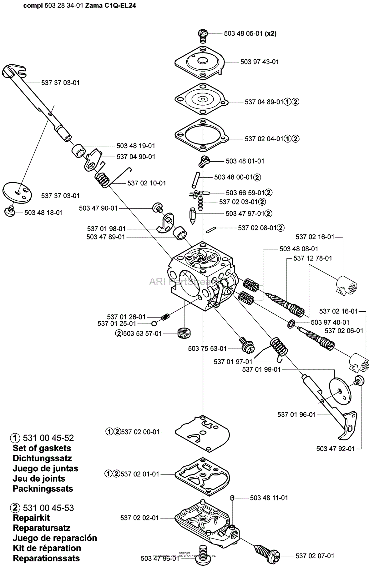 Husqvarna 326 P5 X-Series (2006-07) Parts Diagram for Carburetor Parts