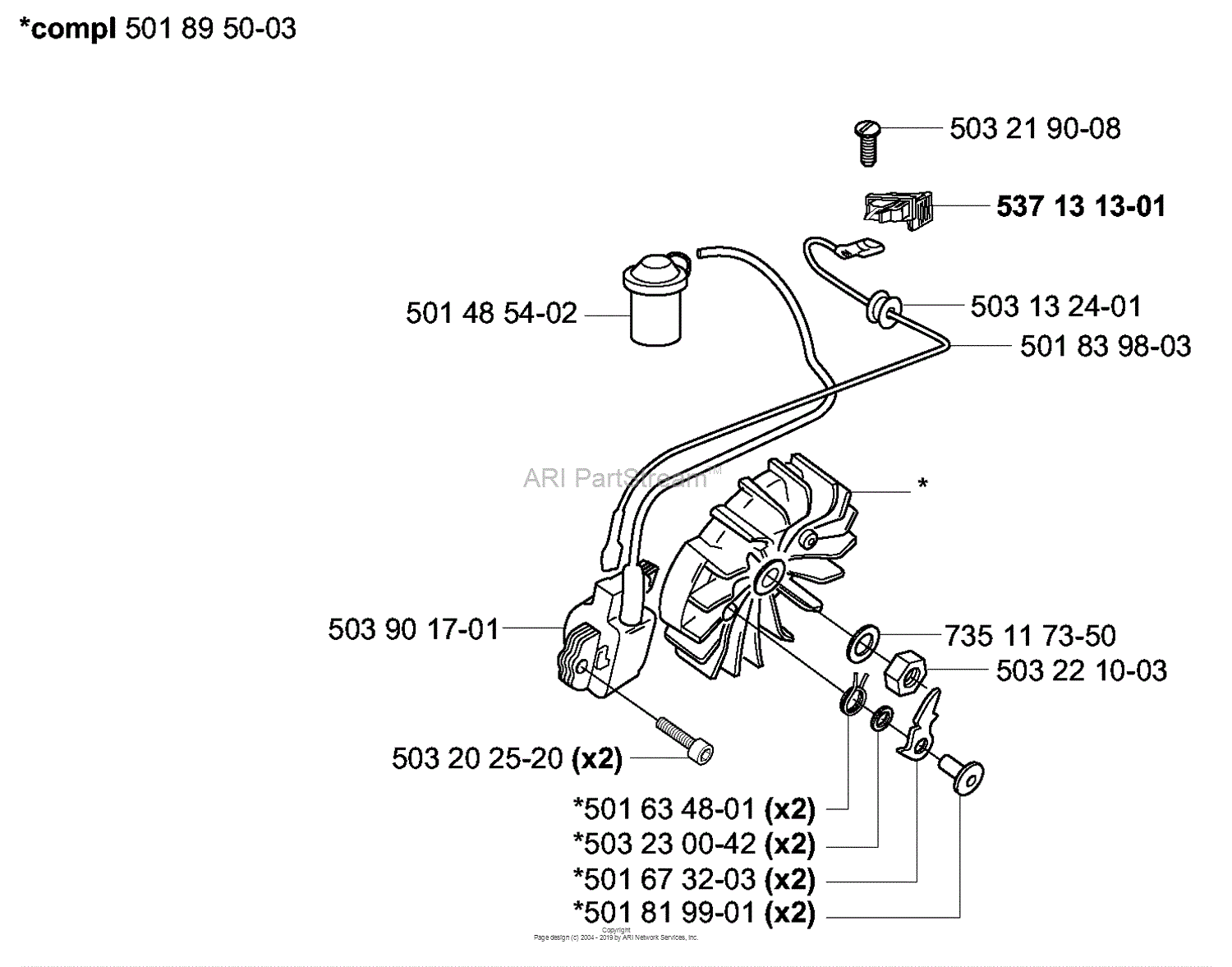 Husqvarna 3120 K EPA (2003-10) Parts Diagram for Ignition / Flywheel