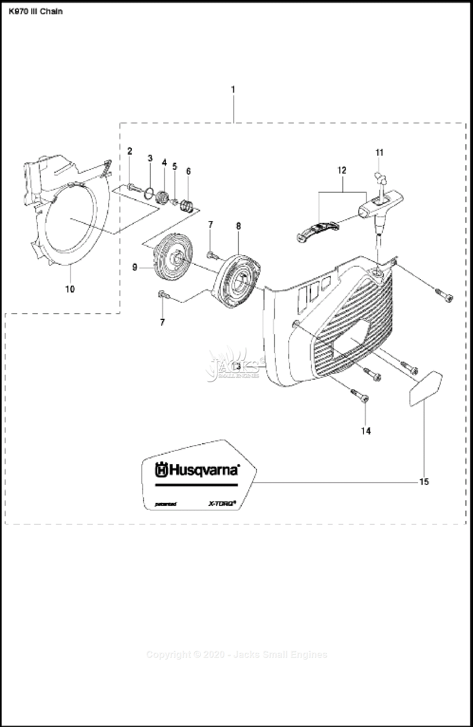 Husqvarna K 970 III Chain (201703) Parts Diagram for Starter