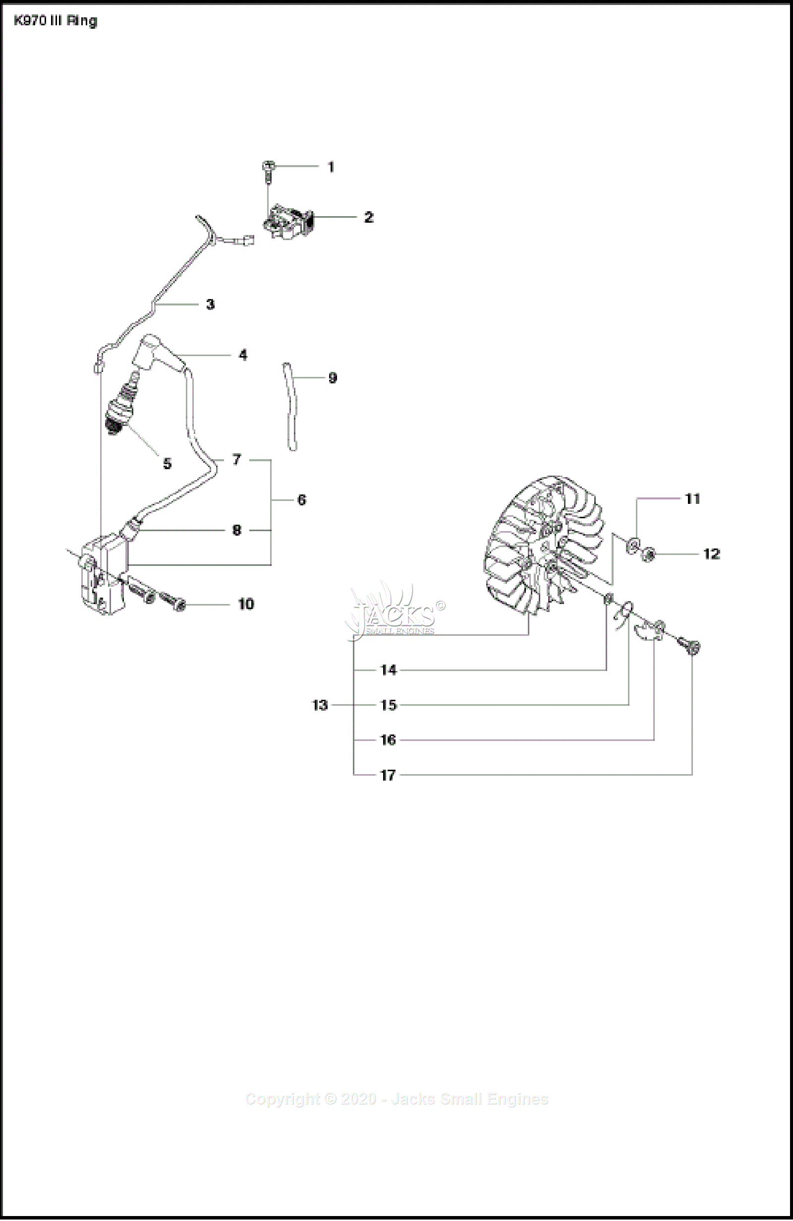 Husqvarna K 970 III Ring (2017-03) Parts Diagram for Ignition System