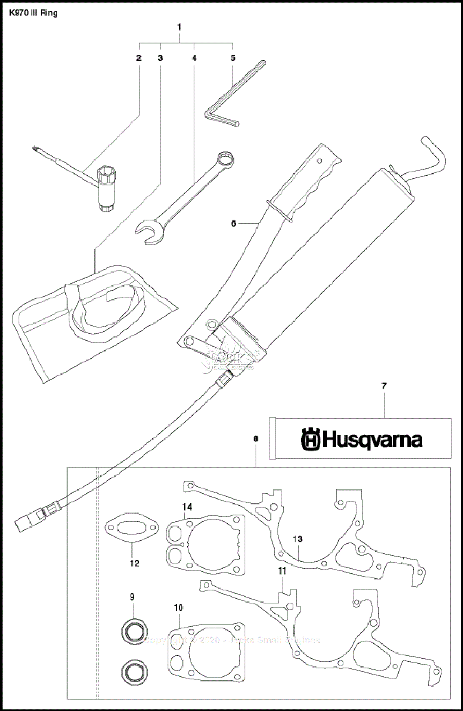 Husqvarna K 970 III Ring (2017-03) Parts Diagram for Tools