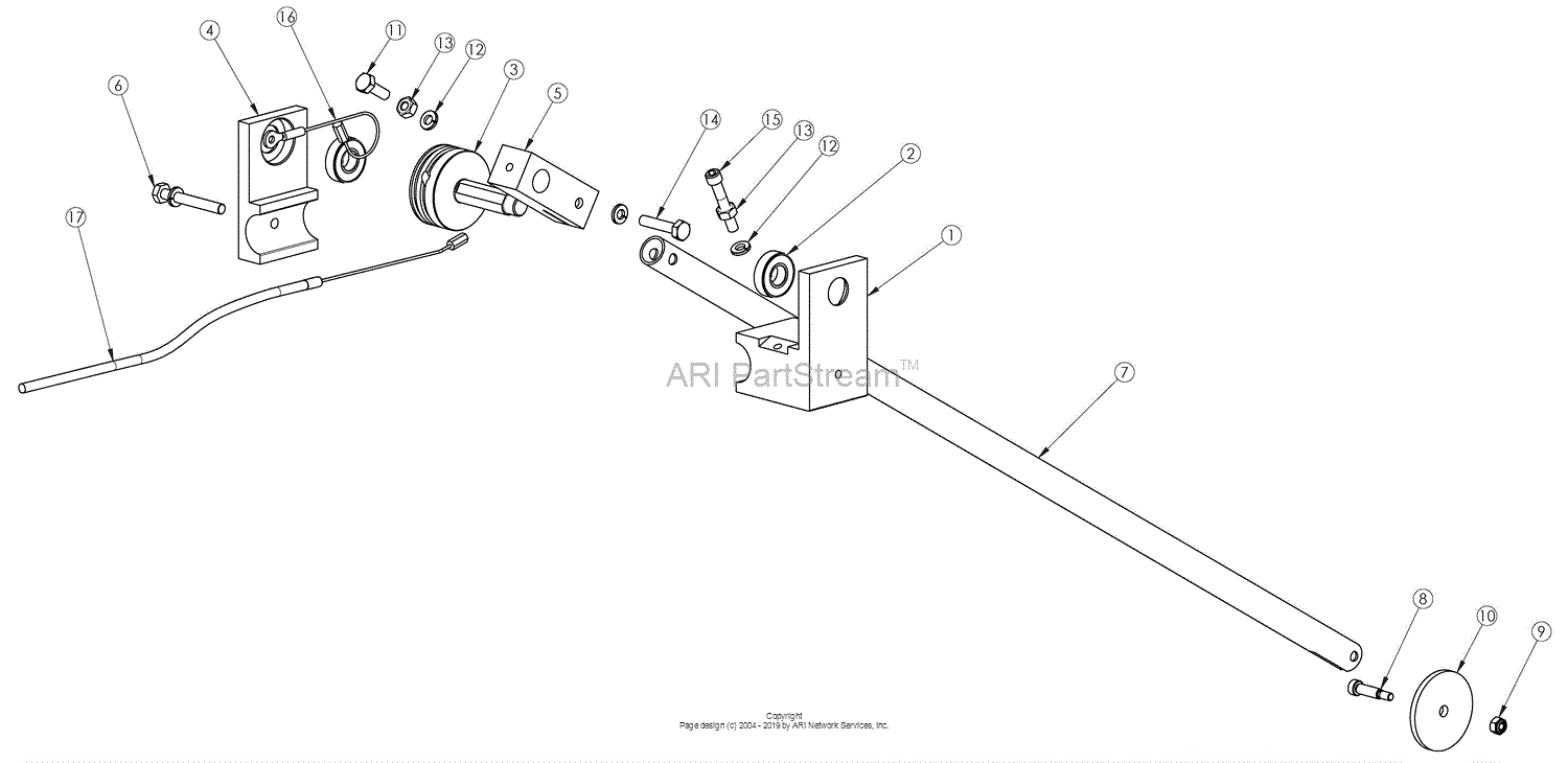 Husqvarna X 750 (200906) Parts Diagram for Guide Arm Assembly