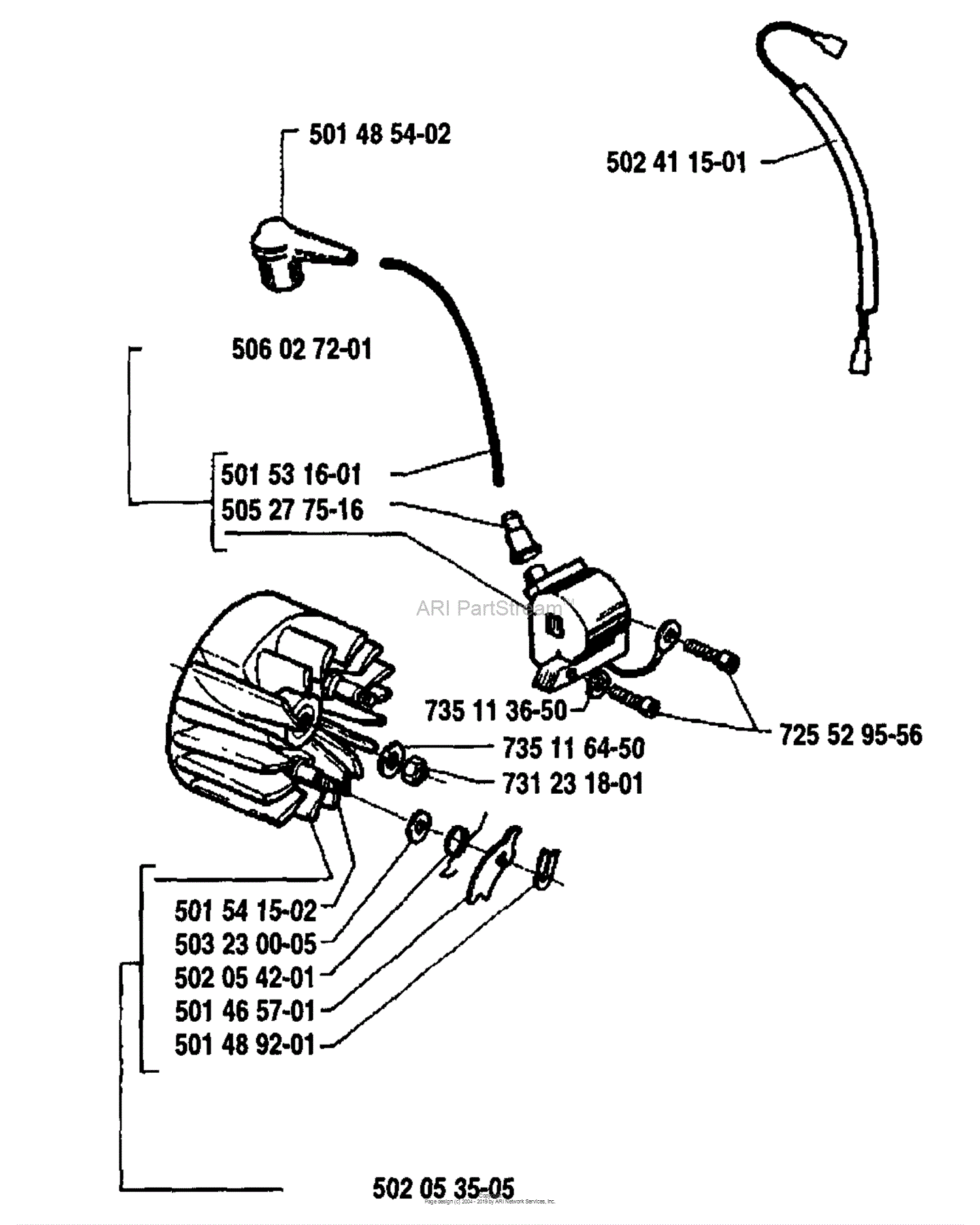 Husqvarna PS 50 (1991-12) Parts Diagram for Ignition/Flywheel