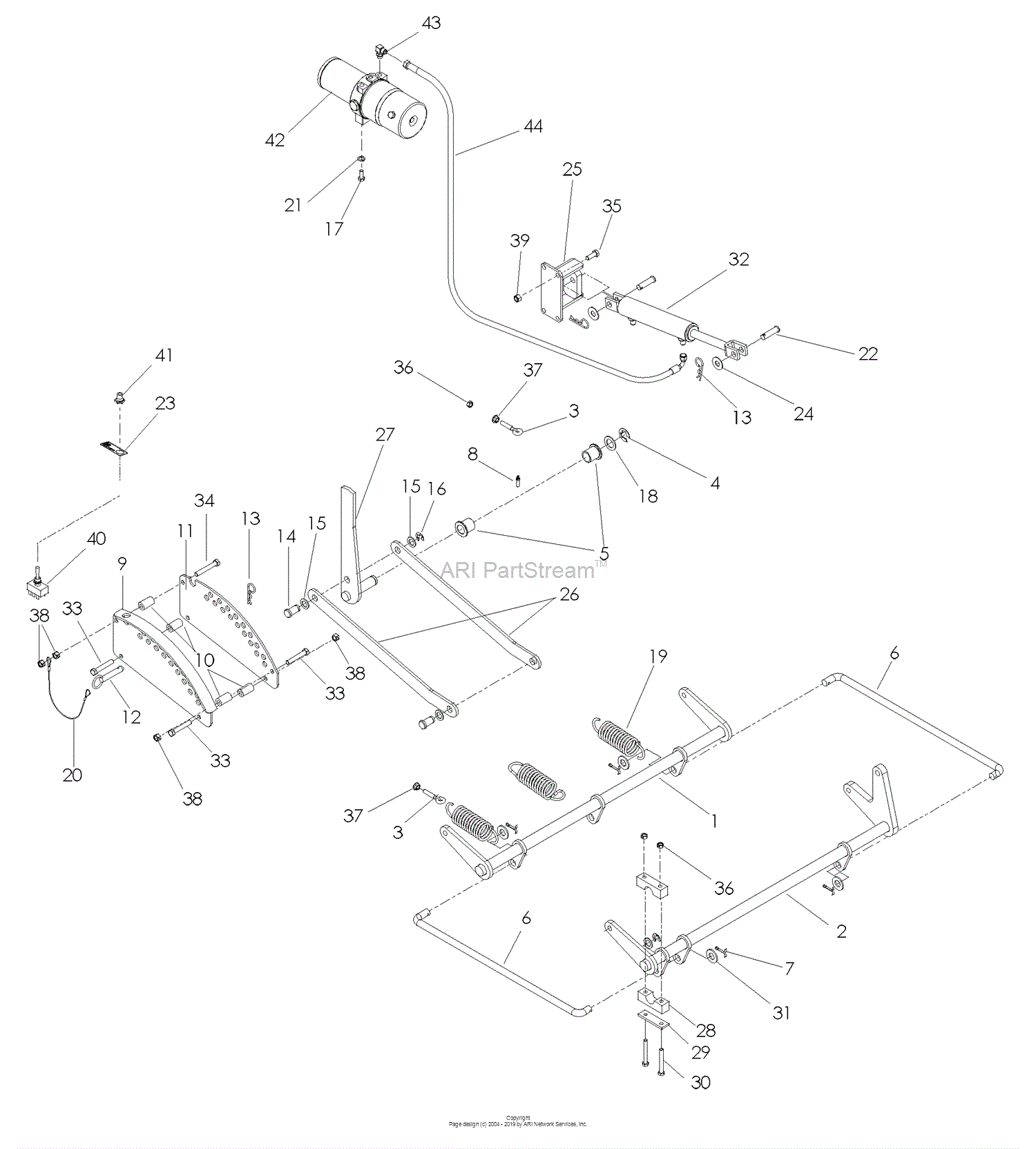 Husqvarna BZ 7234 D BF (968999370) Parts Diagram for Mower Lift / Deck Lift