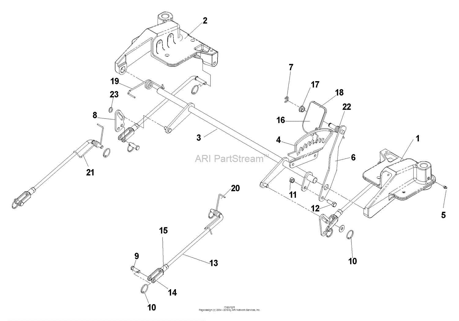 Husqvarna Cz 3815 (968999245) (2006-08) Parts Diagram For Deck Lift