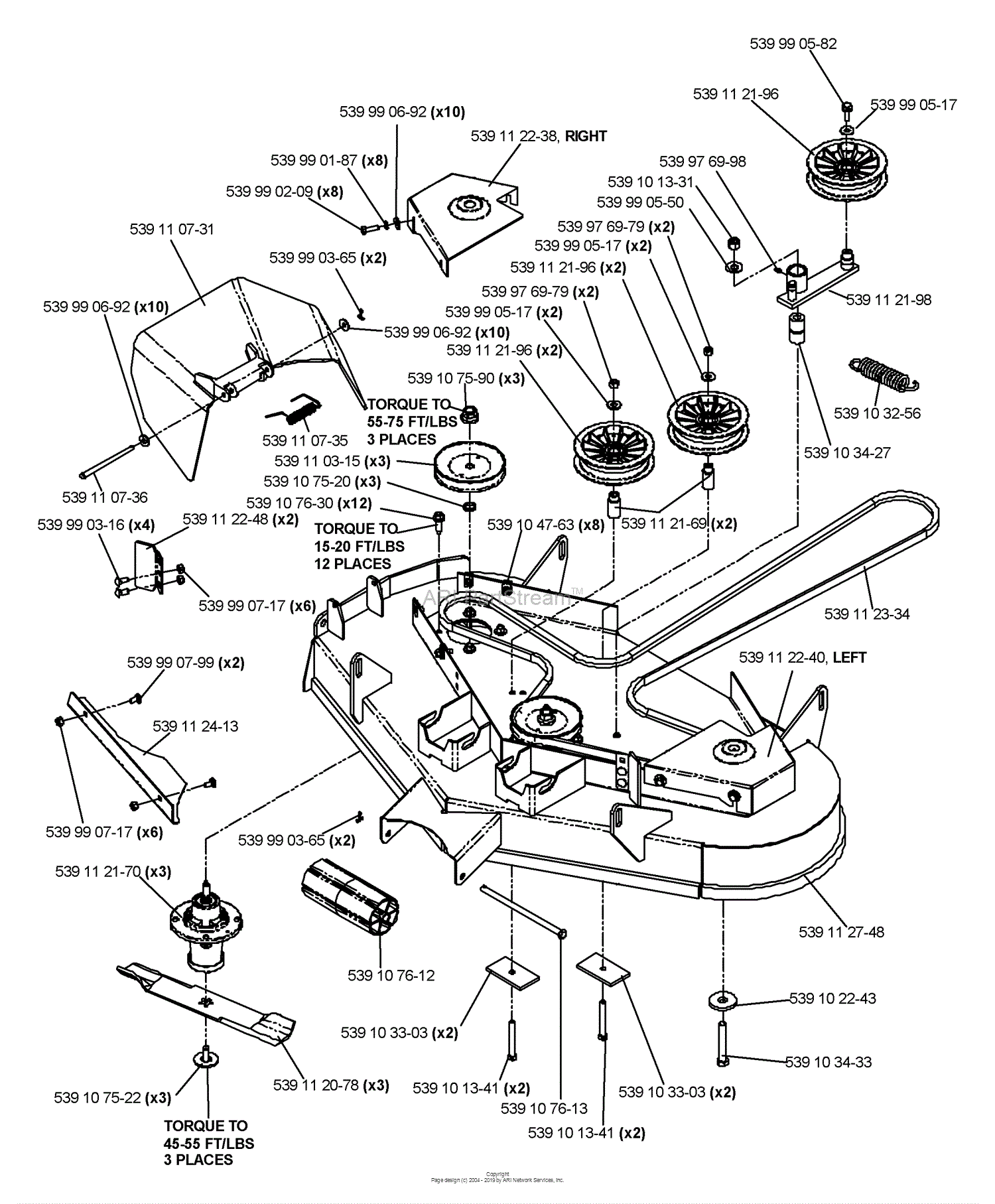 Husqvarna EZ 4217 KAA (968999291) (2006-02) Parts Diagram for Deck ...