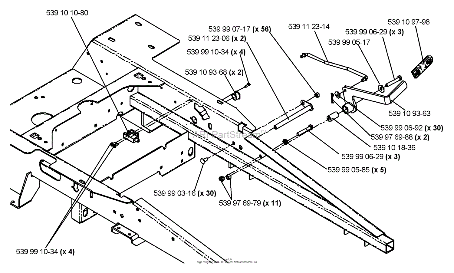 Husqvarna EZ 4217 KAA (968999373) (2006-02) Parts Diagram for Park Brake