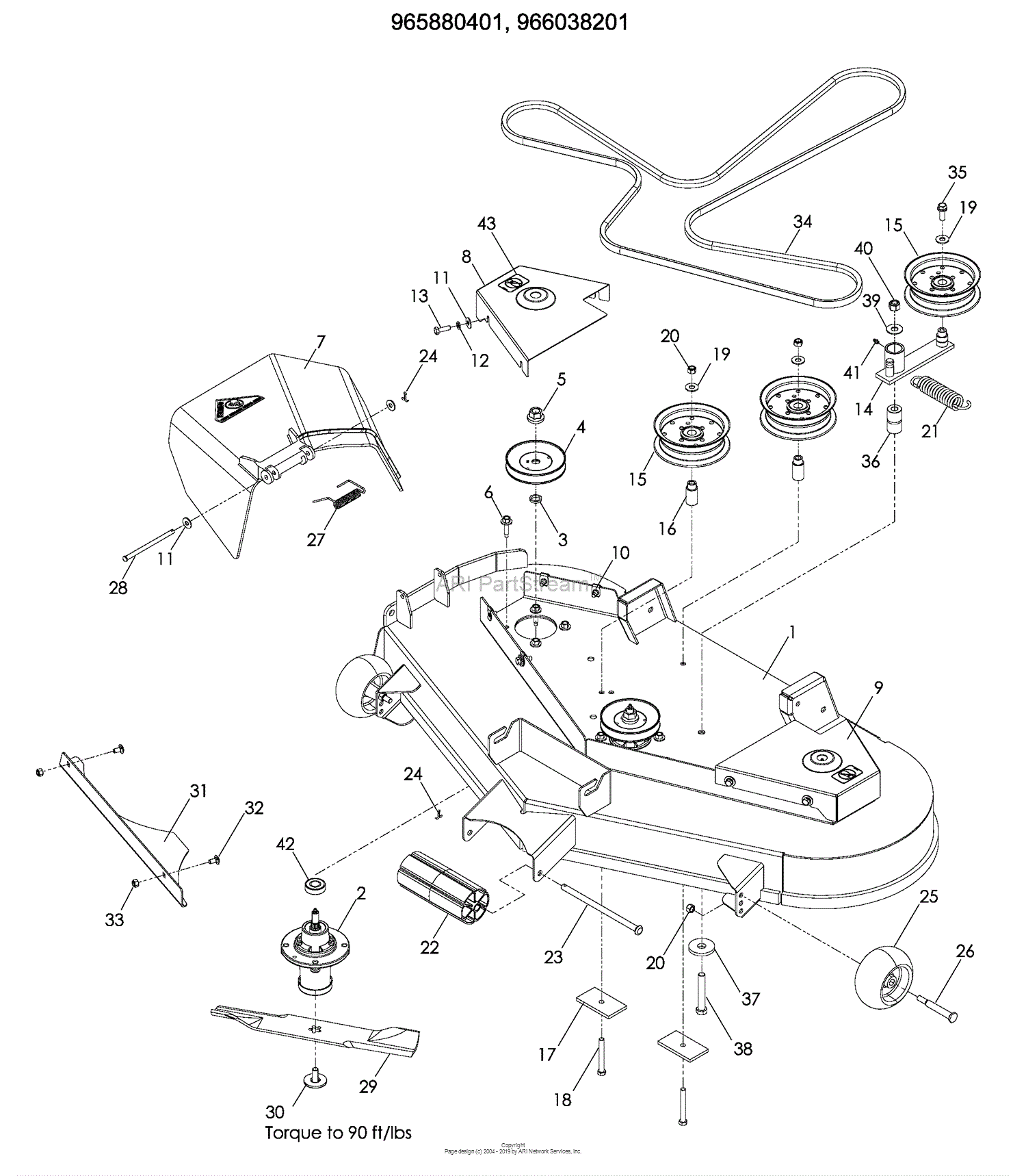 Husqvarna EZ 4824 (965880401) (2009-01) Parts Diagram for 48