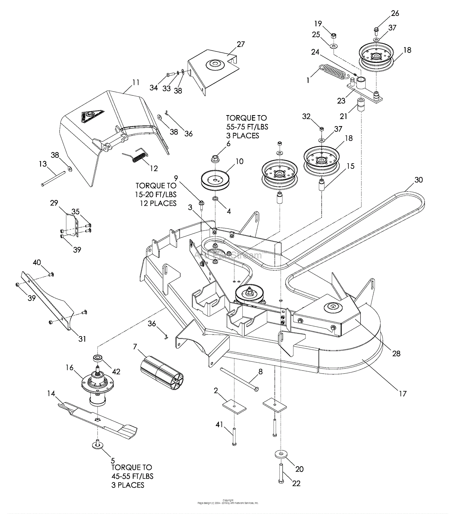 Husqvarna EZ 4824 BF (968999697) (2008-08) Parts Diagram for 42 Inch ...