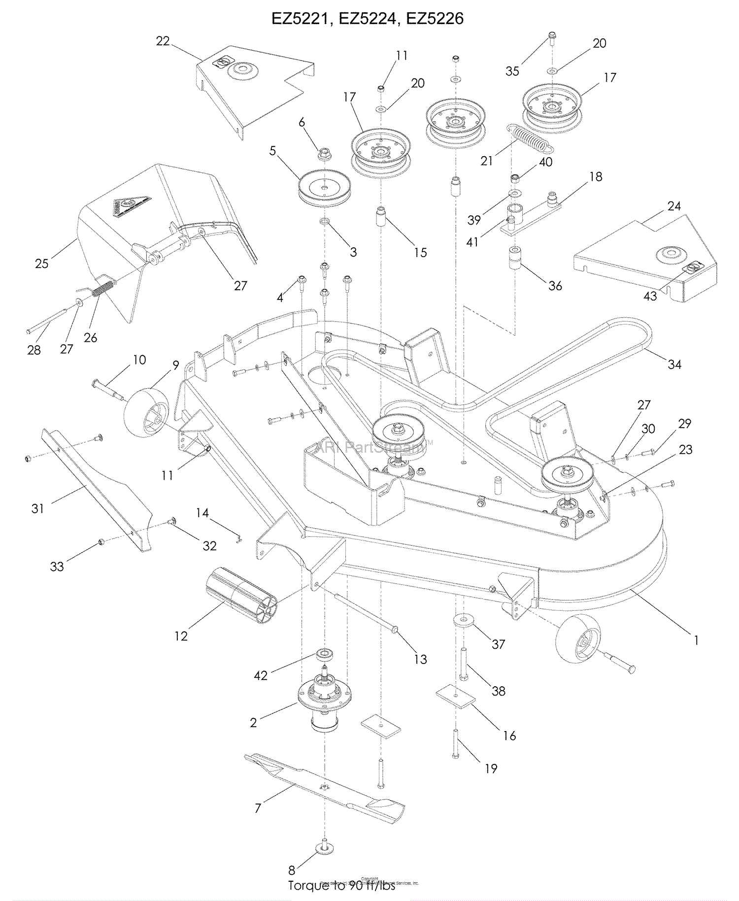 Husqvarna EZ 5221 (965880501) (2009-01) Parts Diagram for 52