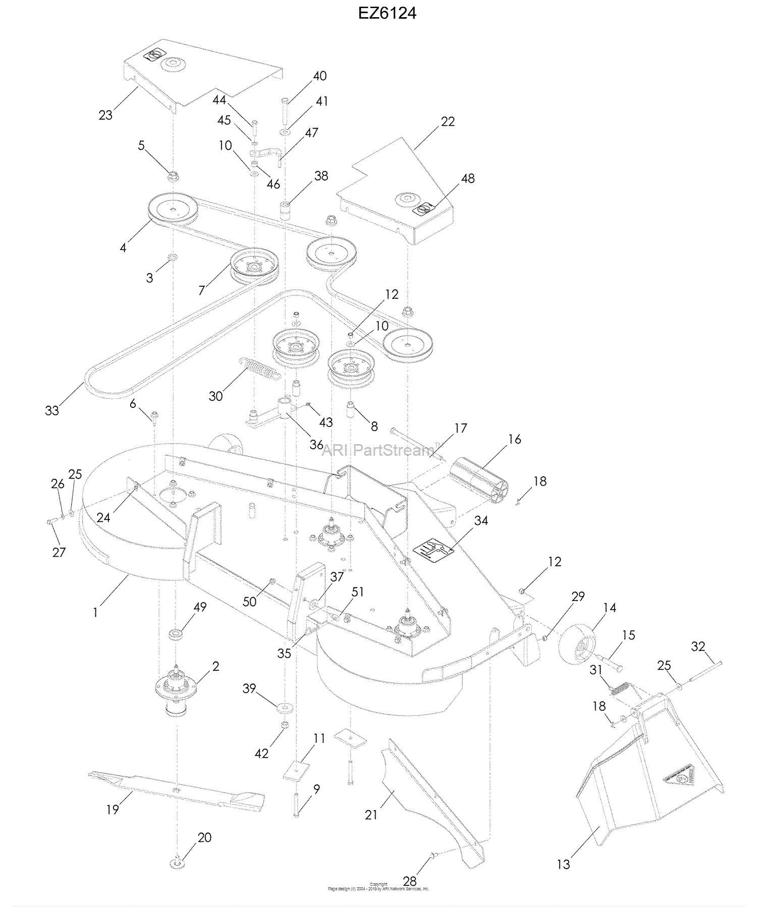 Husqvarna Ez 6124 (965880701) (2009-01) Parts Diagram For 61