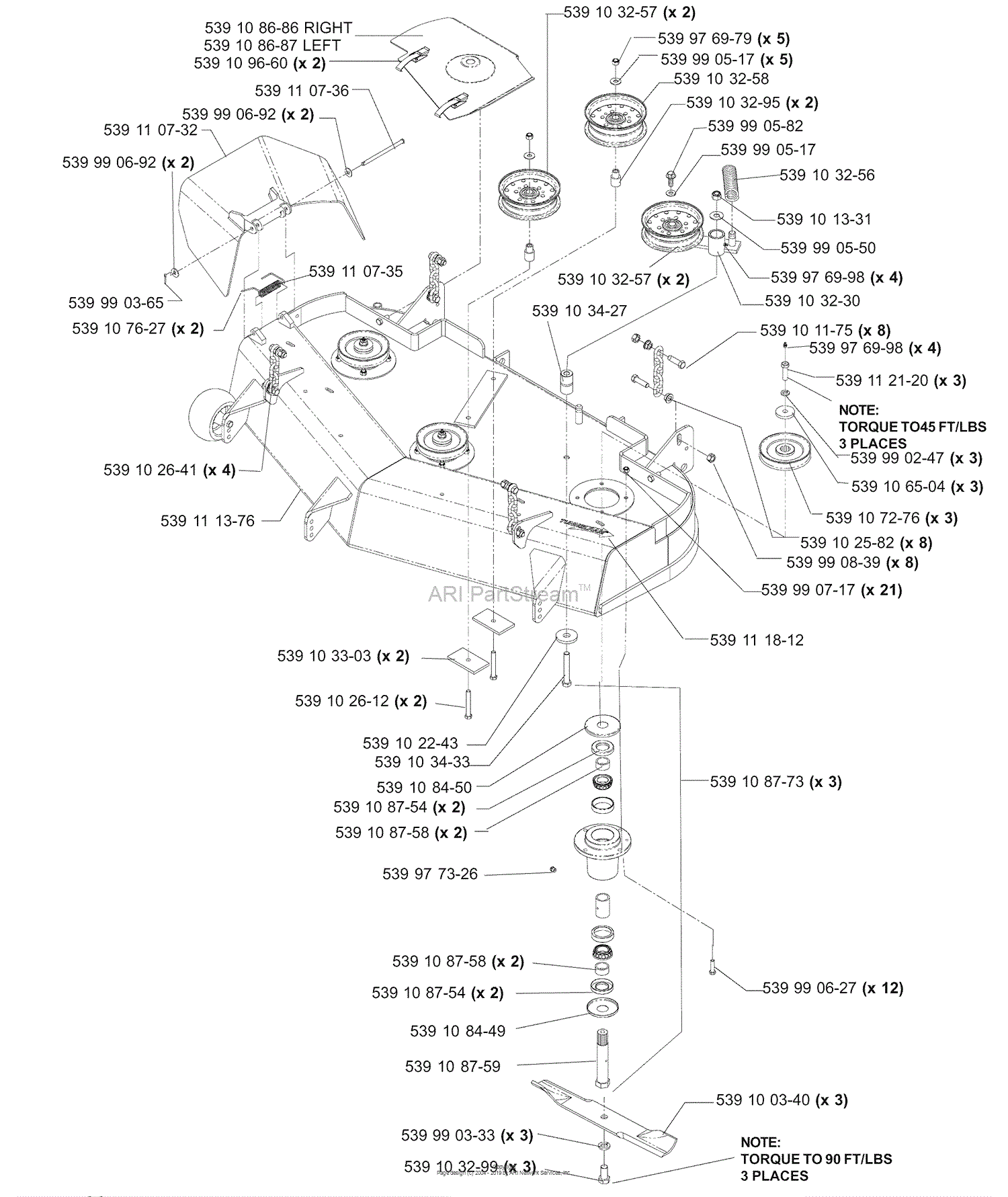 Husqvarna 48 Mower Deck Diagram