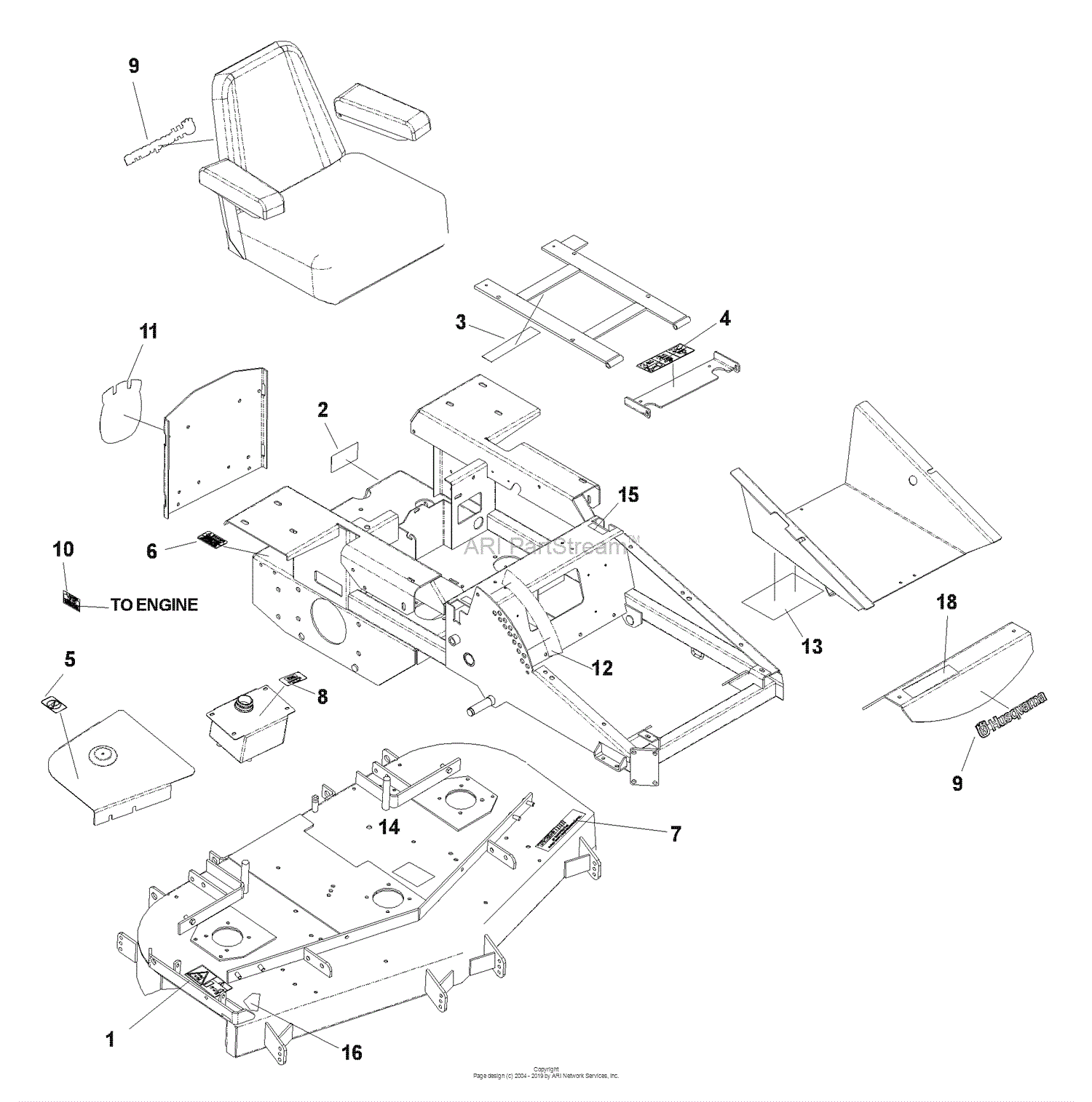 Husqvarna iZ 5223 KAA (968999207) (2004-08) Parts Diagram for Decals