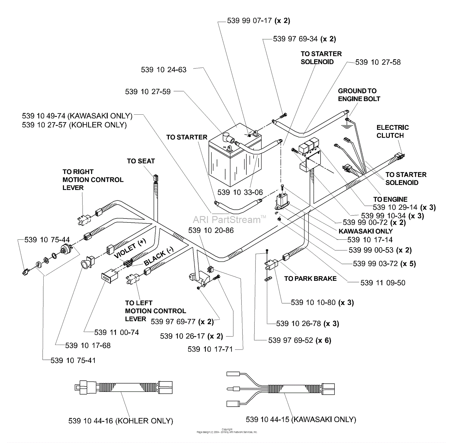 Husqvarna iZ 6125 TKOA (2006-02) Parts Diagram for Wiring Assembly