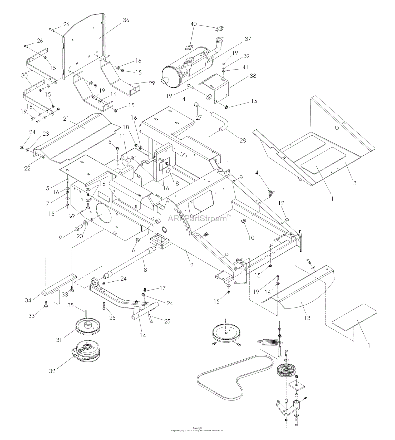 Husqvarna iZ21 (968999774) (2008-01) Parts Diagram for Chassis, Engine ...