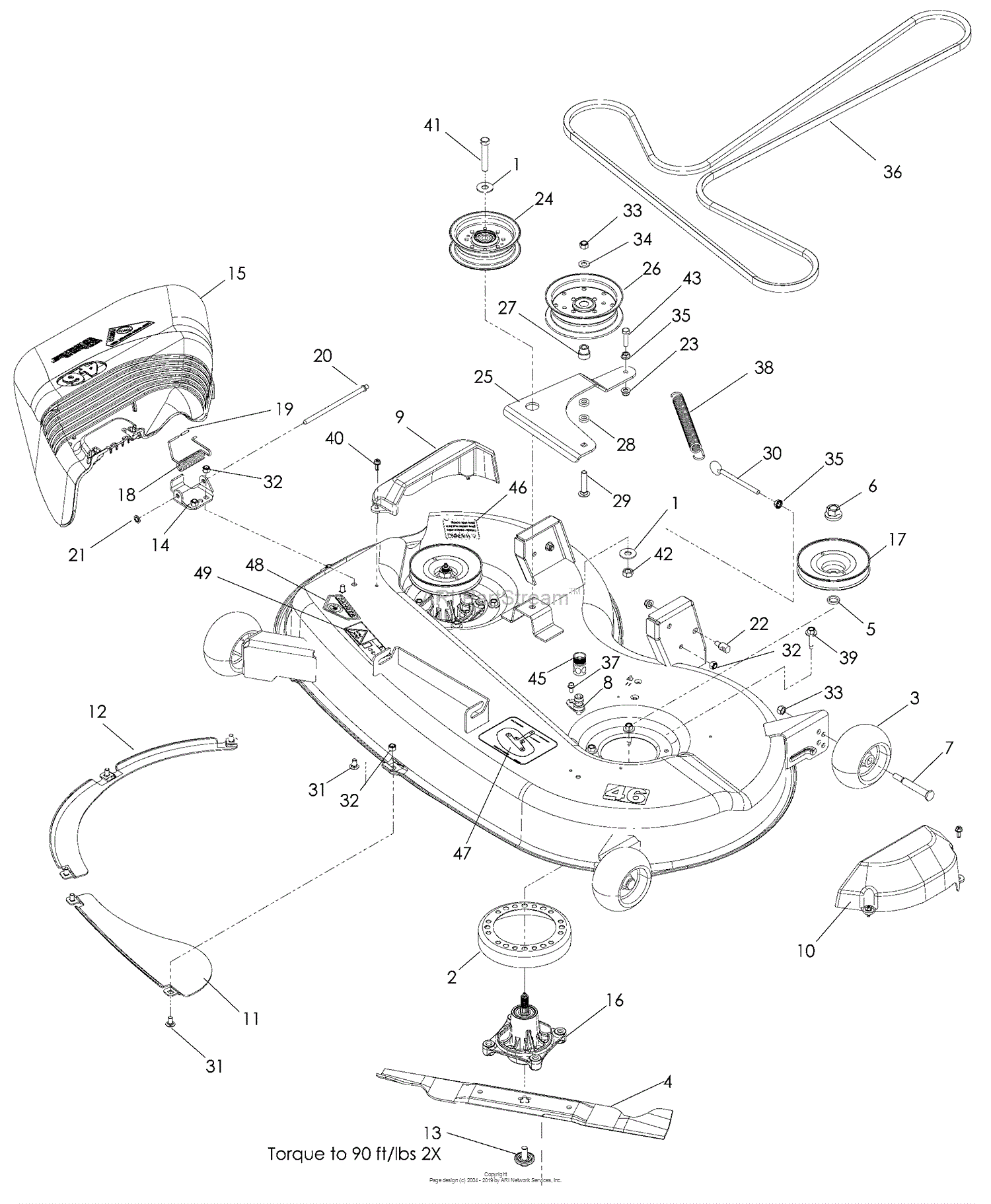 Husqvarna LSZ 5424 (965880901) (2008-11) Parts Diagram for 46 