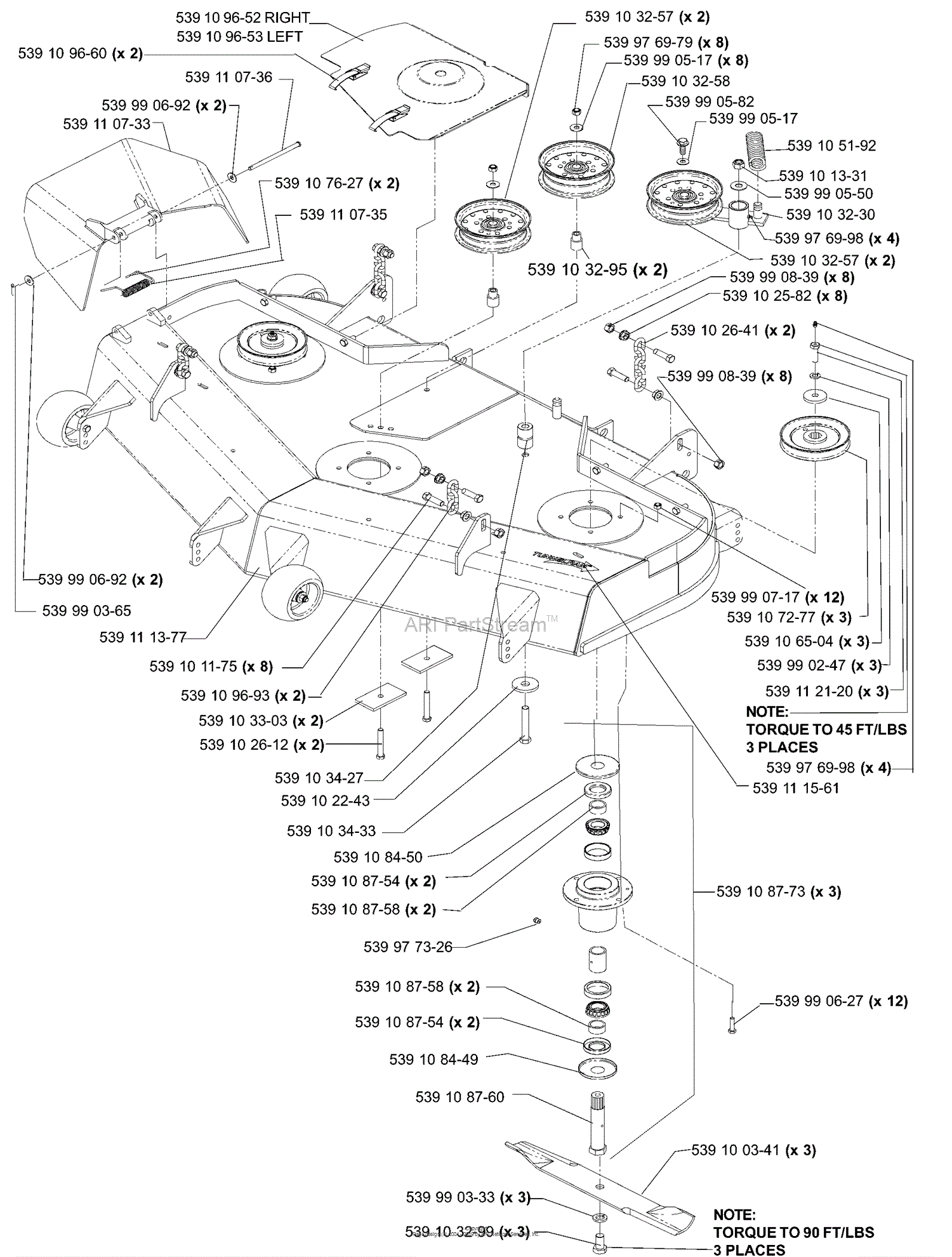 Husqvarna LZ 5225 TKAA (968999268) (2006-04) Parts Diagram for 52 ...