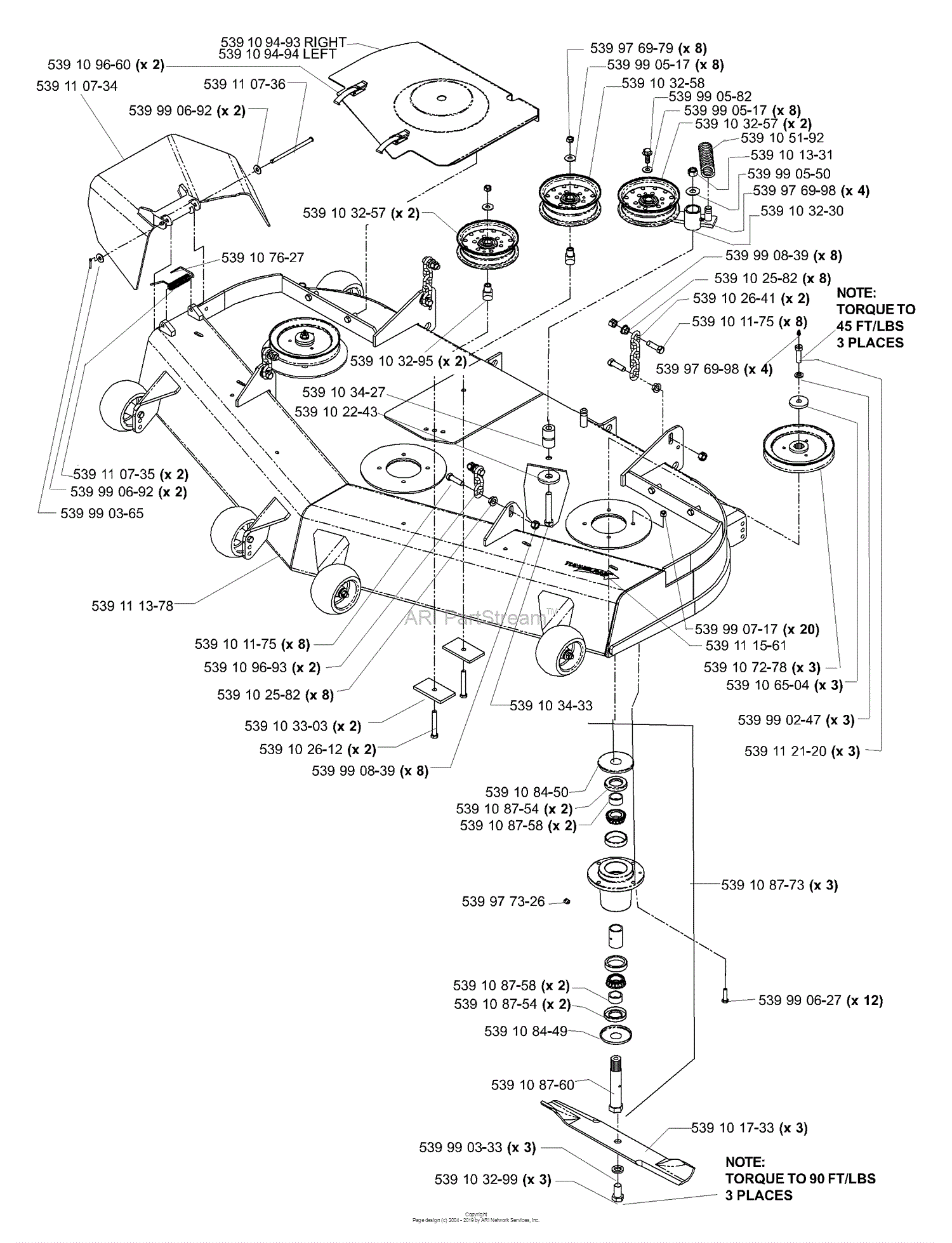 Husqvarna LZ 6125 TKAA (968999270) (2005-08) Parts Diagram for Front ...