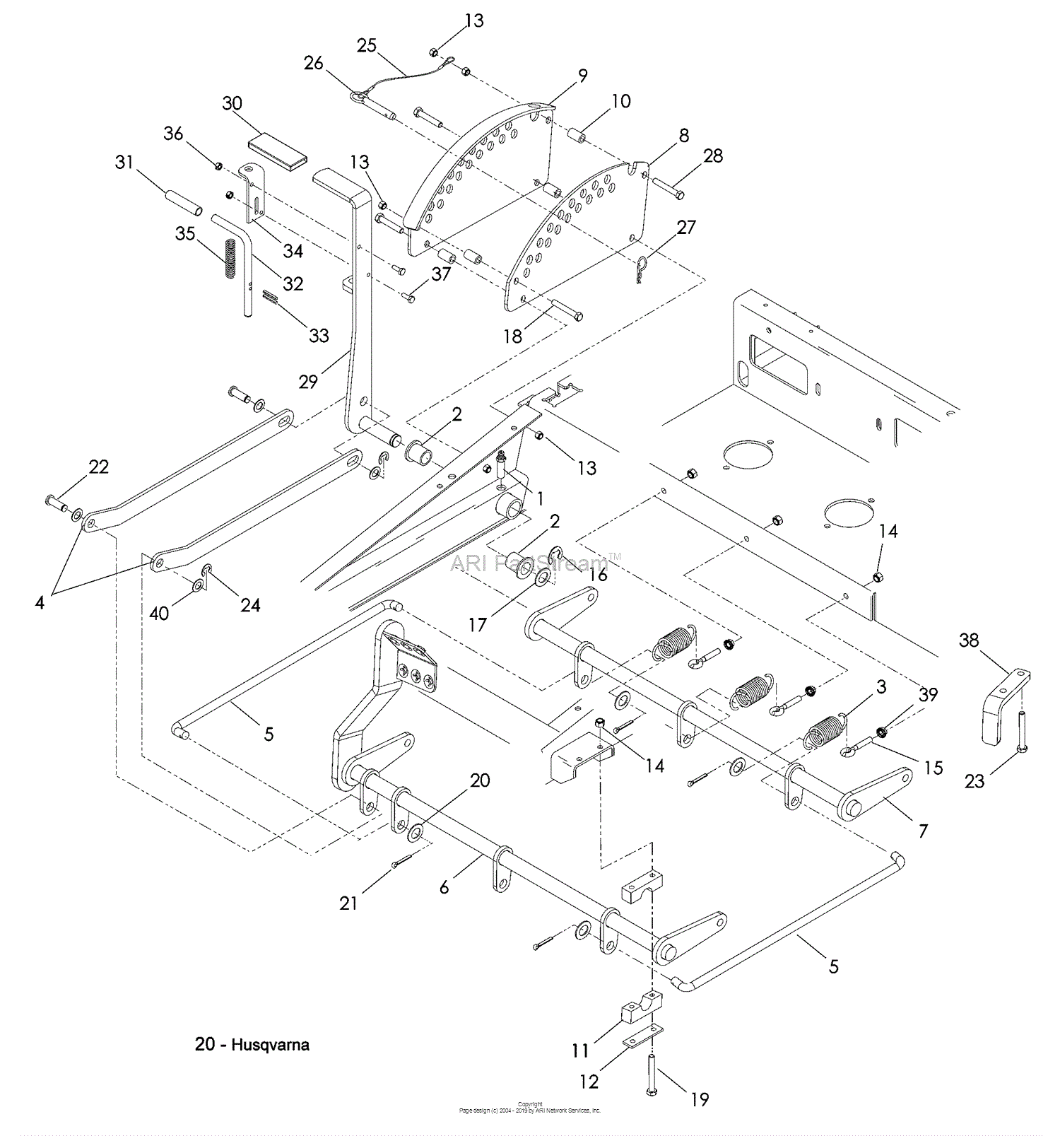 Husqvarna LZ 6127 (968999709) (2008-12) Parts Diagram for Mower Lift ...